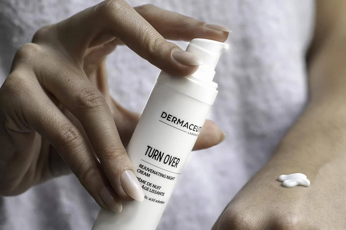 Turn Over 10 | Crème de Nuit Anti-Âge | 10,5% de Solution d'Acide Glycolique AHA | Exfoliant Visage Anti-Rides & Taches, Imperfections & Impuretés | Soin Lissant & Purifiant | 40ml | Dermaceutic