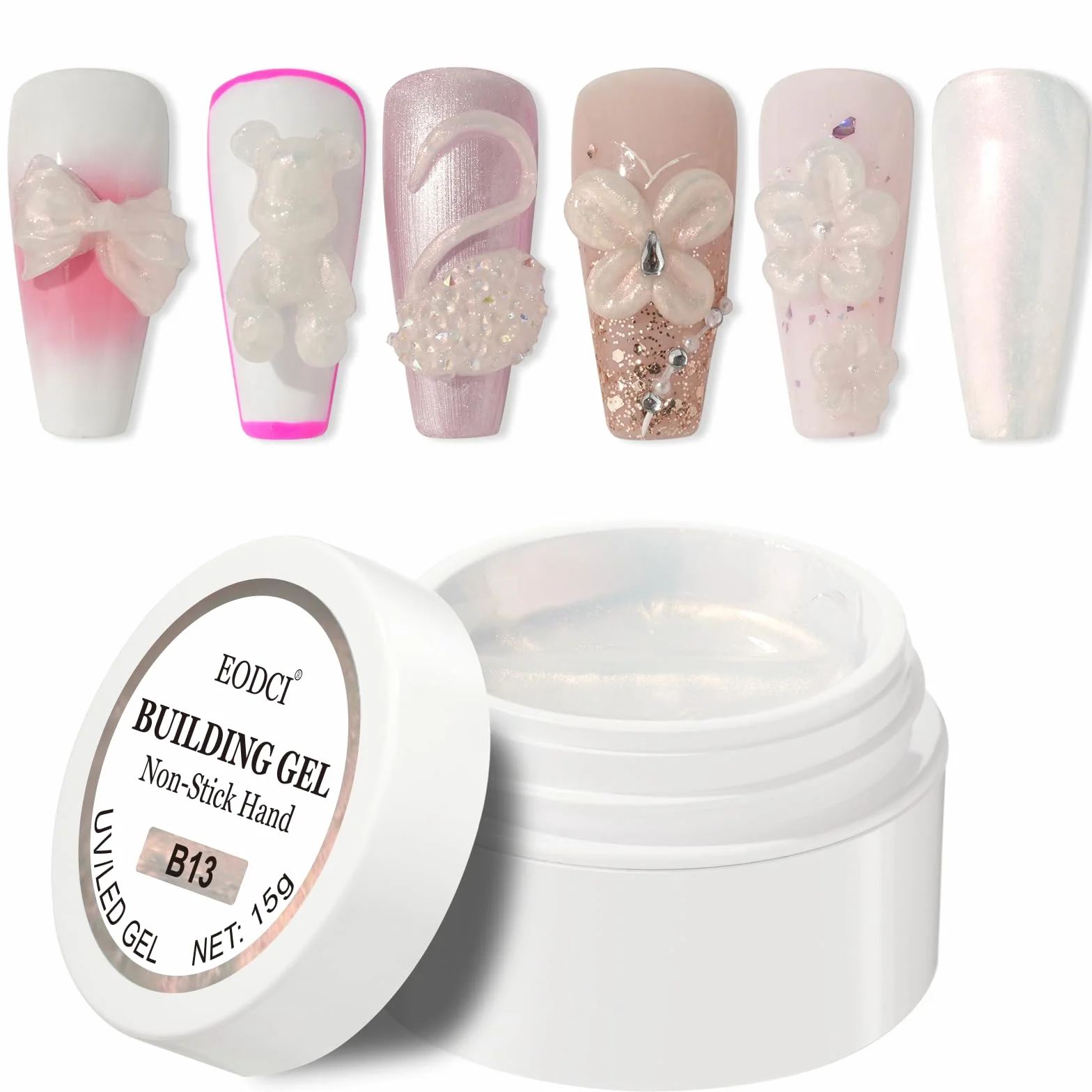 Gel solide pour extension d'ongles EODCI - Dur, fleur, renforcer - Maison & salon