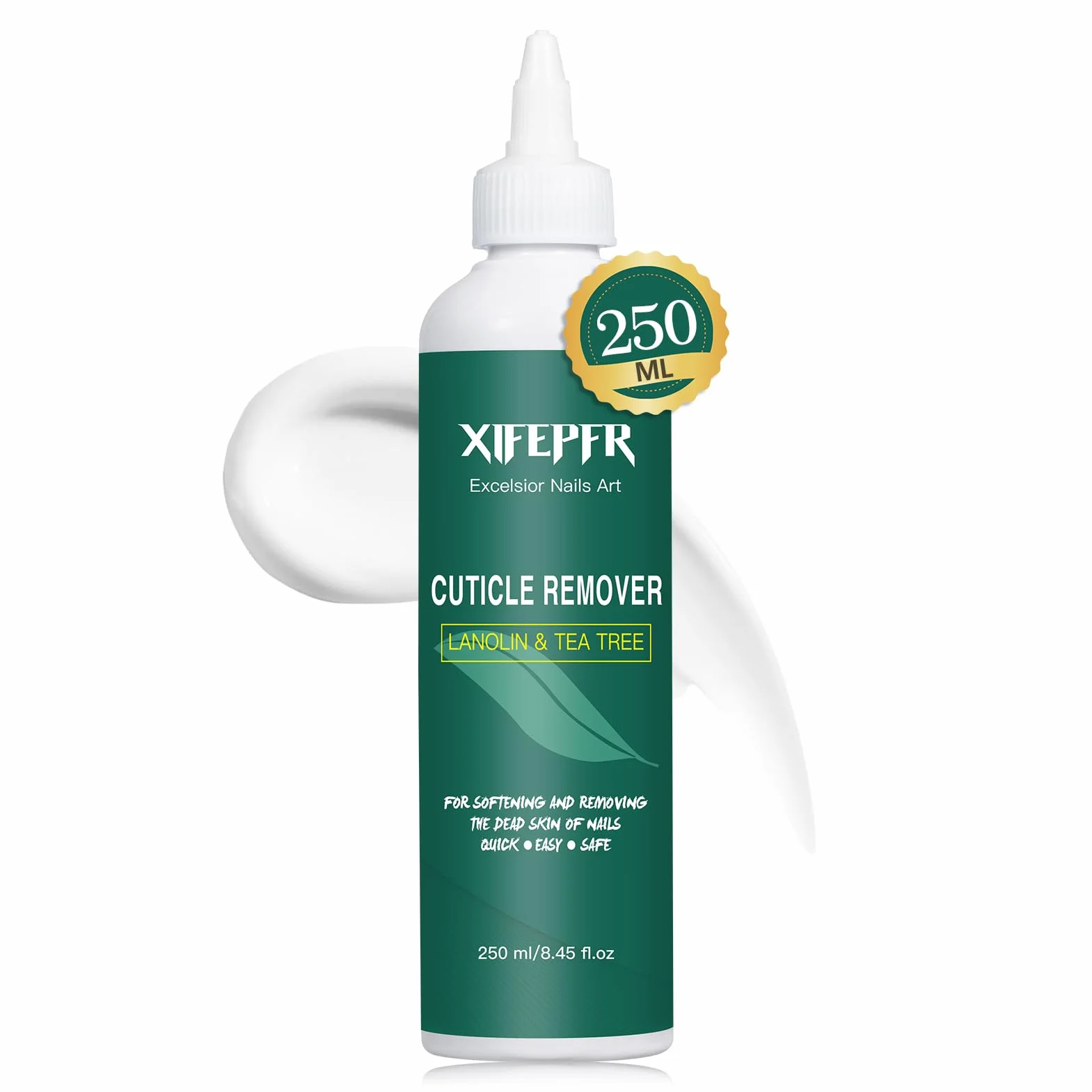 Crème Remover de Cuticules 250ml Adoucissant Cuticules Liquide Décapant Instantané Ongles Pro Enlève Cuticules Senteur Romarin
