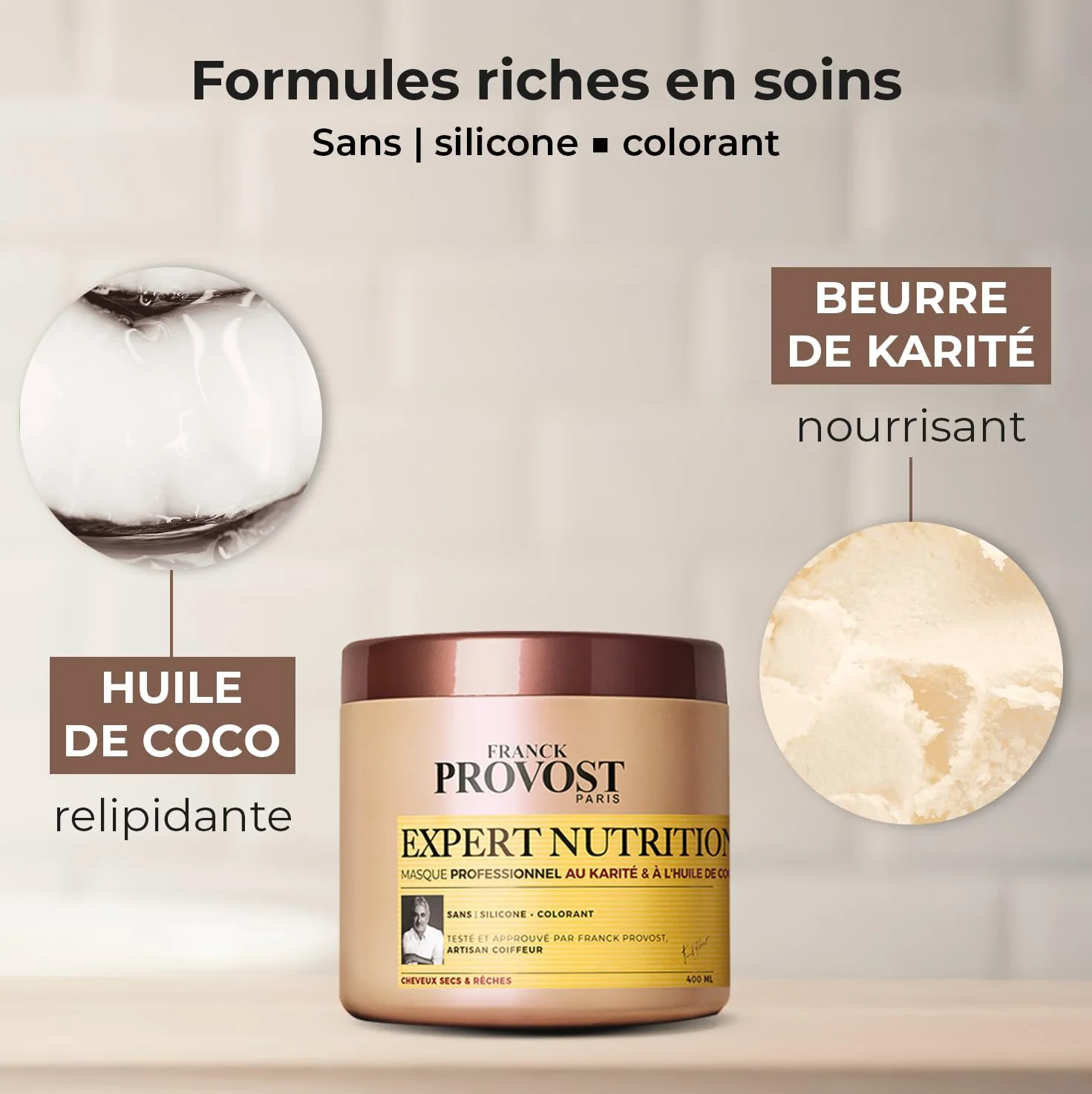 FRANCK PROVOST PARIS EXPERT NUTRITION Masque Capillaire Professionnel Nutrition Intense 400 ml