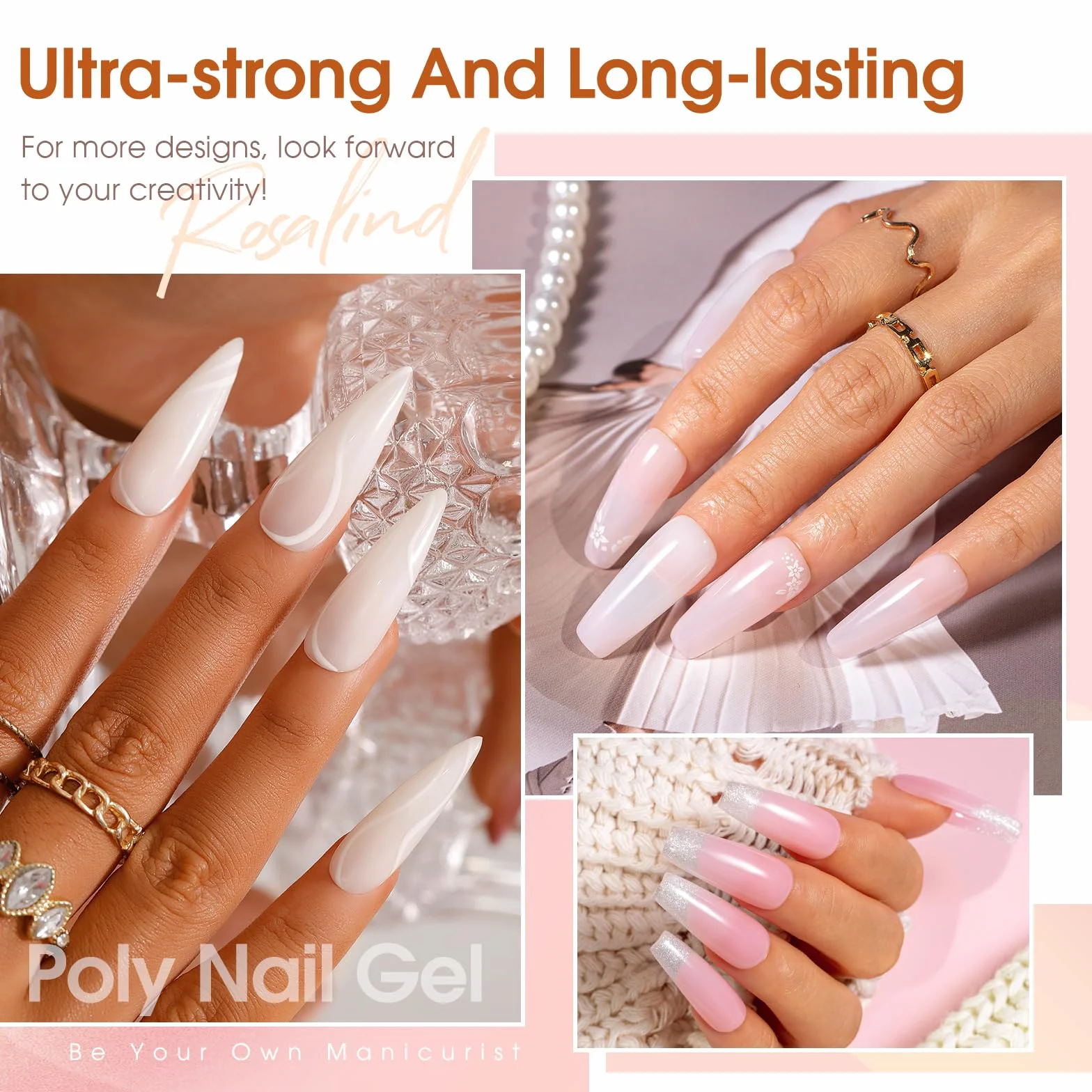 ROSALIND 48W Lampe UV Gel Ongle Kit Complet 14 Couleurs avec Lime Électrique Base et Top Coat