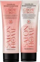 Charles Worthington Grow Lot de 2 shampoings actifs puissants 250 ml et après-shampoing protéiné 250 ml