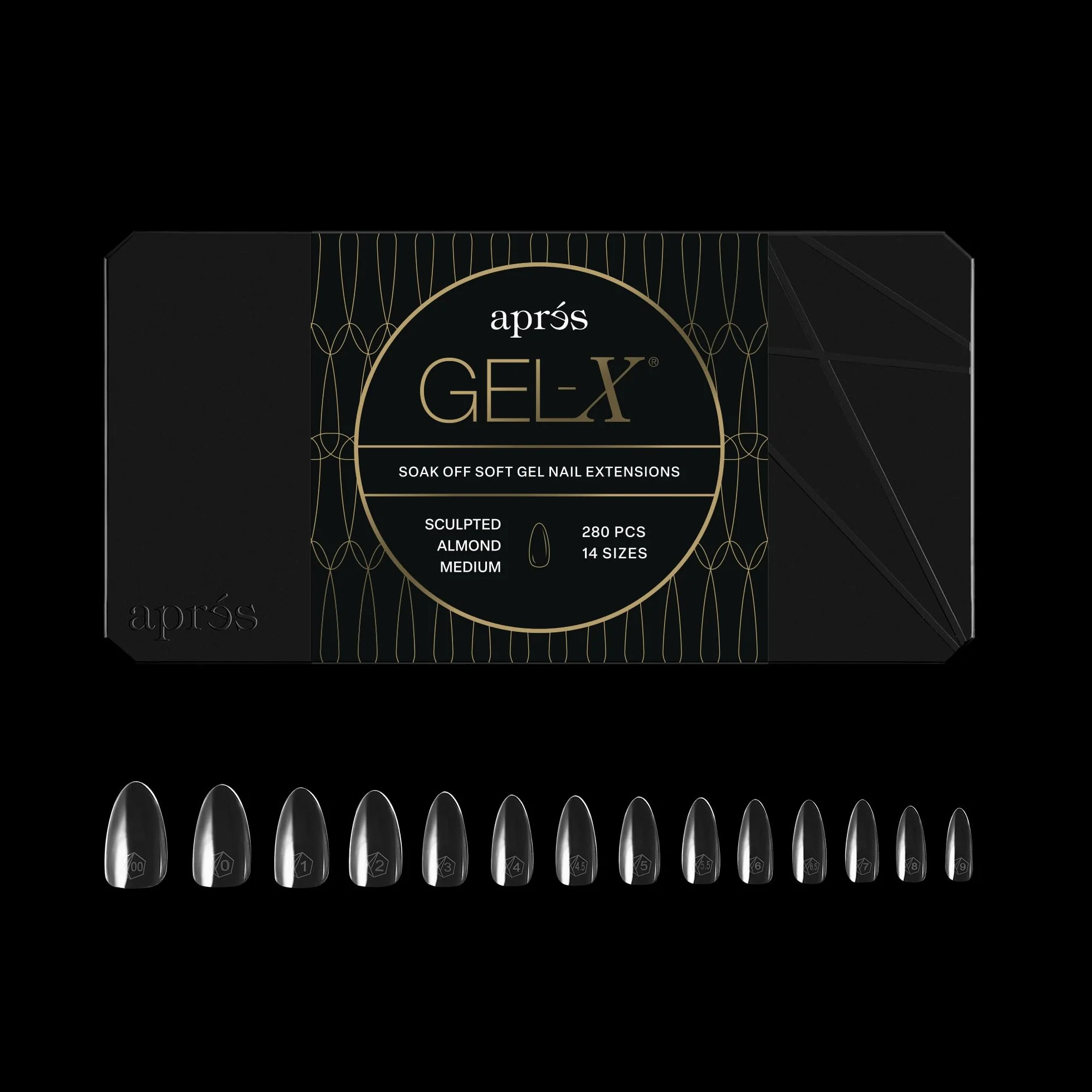 Après Gel-X® Tips Ongles Amande (Sculptée Amande Moyenne, 280 Pièces)