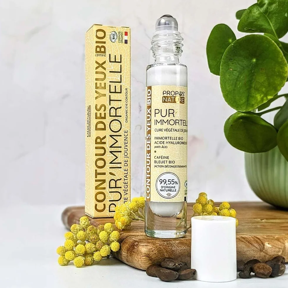 Propos'Nature Contour Yeux Pur'immortelle Bio Acide Hyaluronique Cafeine Bleuet 15ml