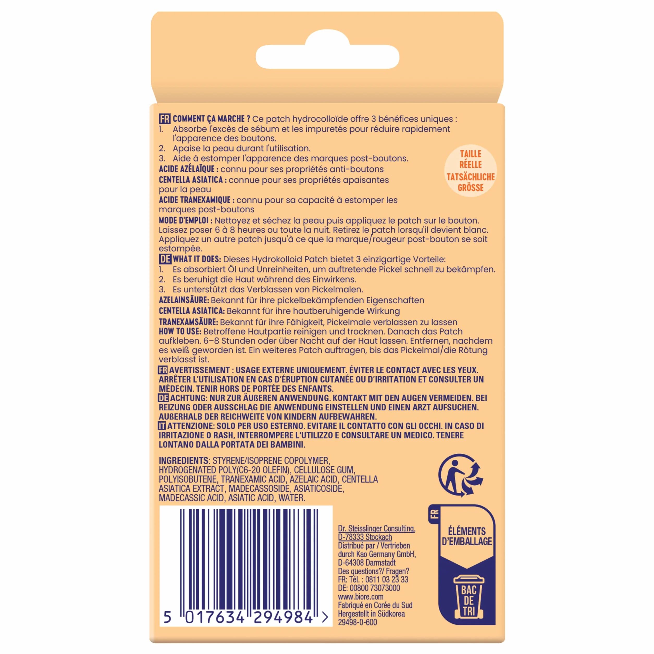 Bioré Patch 3 en 1 Anti-Boutons x24