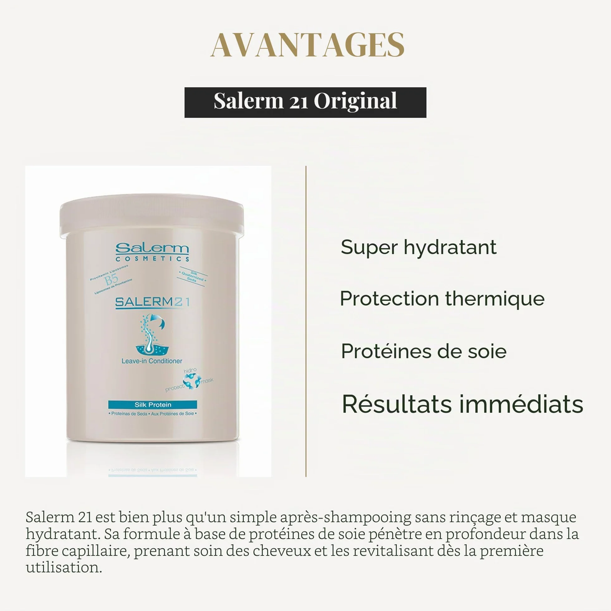 Après-shampooing non clarifiant Salerm (1000 ml)