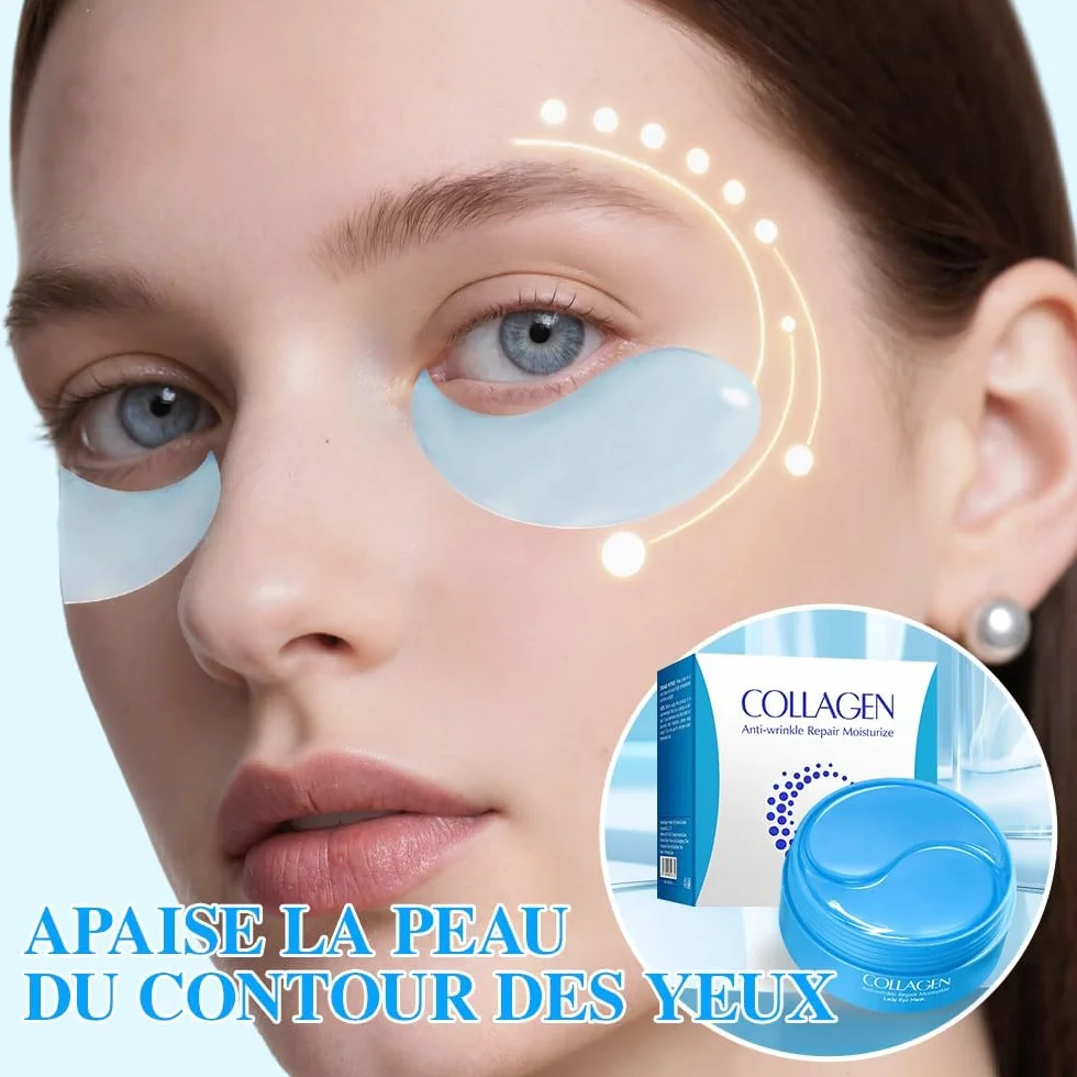 Patchs Yeux au Collagène Masque Hydratant Anti Cernes Poches Contour des Yeux