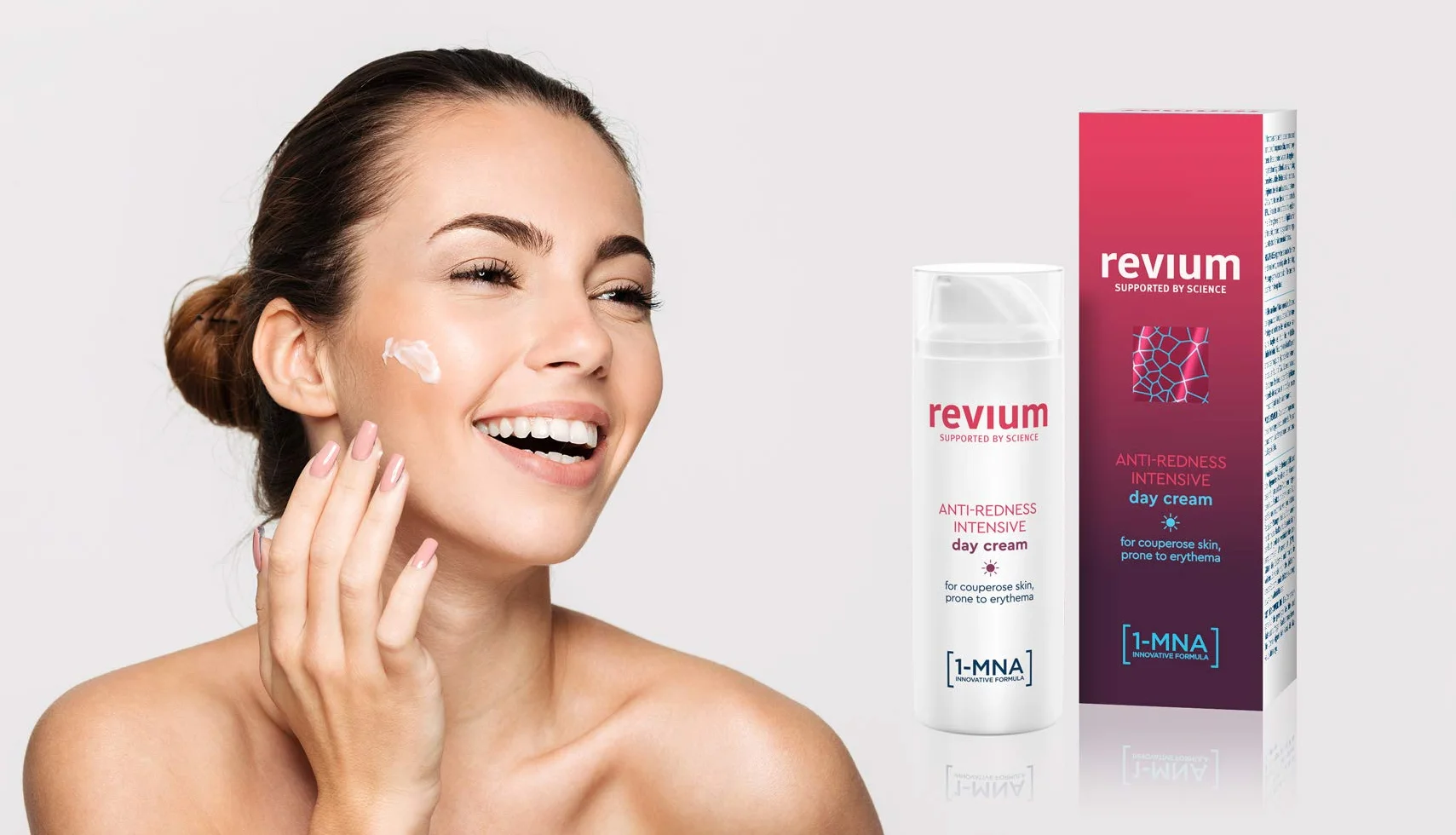 Crème de jour anti-rosacée, rougeurs et couperose, pour peaux sujettes aux érythèmes, enrichie en filtres à rayons UVA/UVB, molécule 1-MNA, coralline officinale rouge et fruit d'acérola