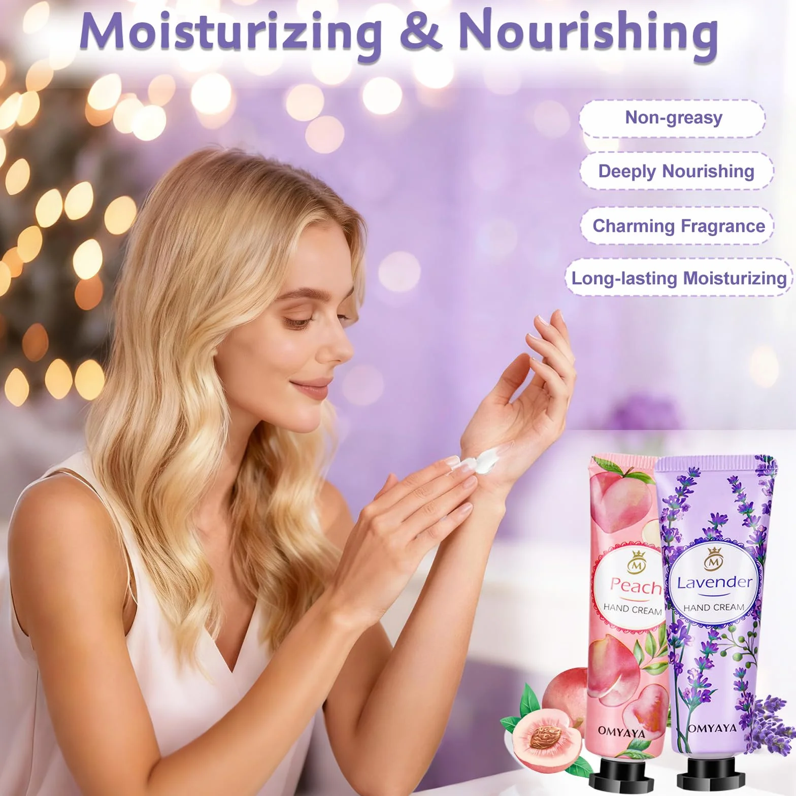 Lot de 50 mini crèmes pour les mains hydratantes parfumées - Cadeau anniversaire Noël