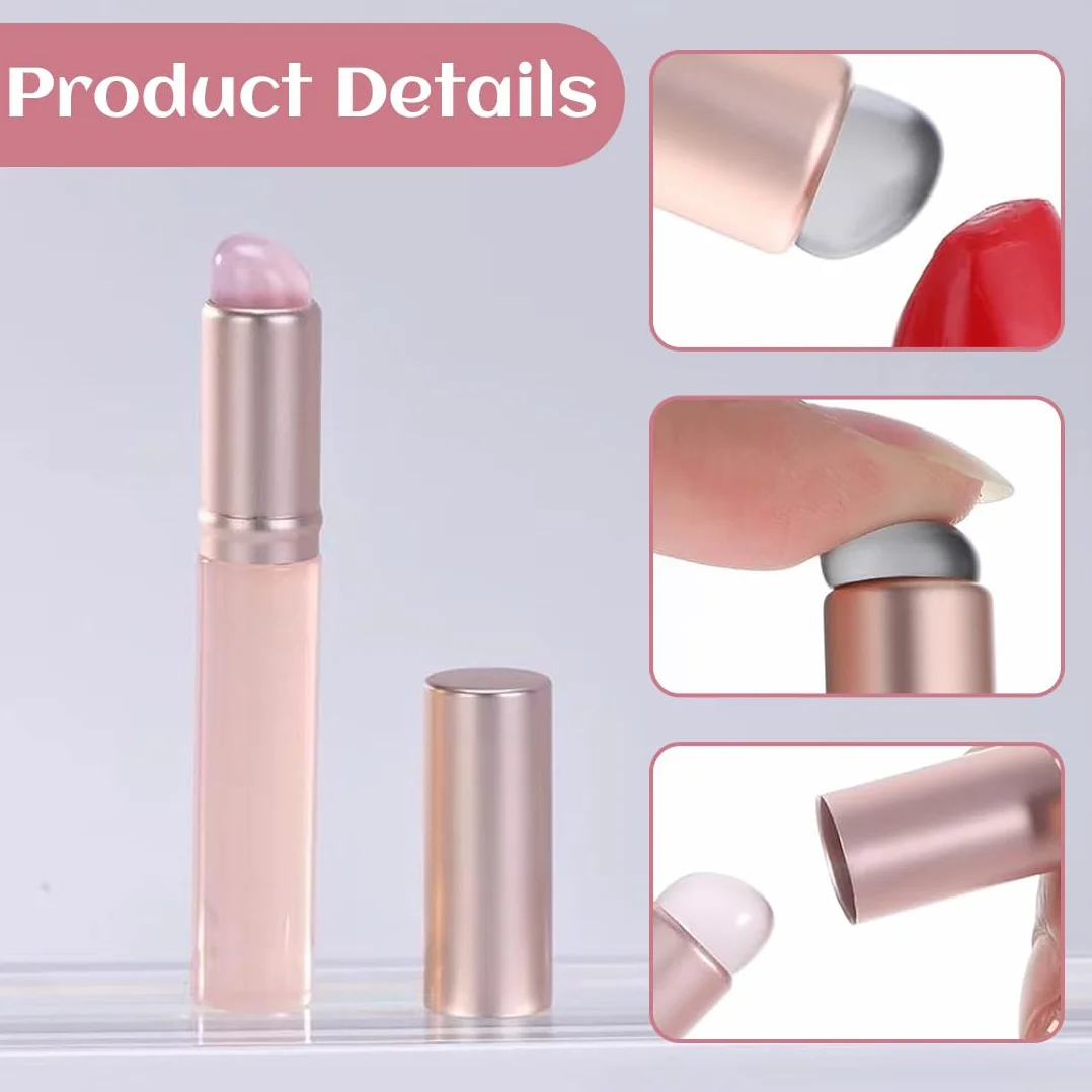 Pinceau À Lèvres En Silicone Applicateur De Masque À Lèvres 2Pcs Avec Capuchon Multifonctionnel