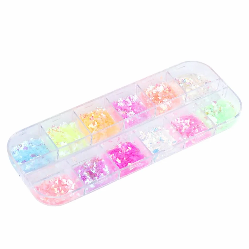 Paillettes Nail Art Flakes Holographiques Poudre à Ongles