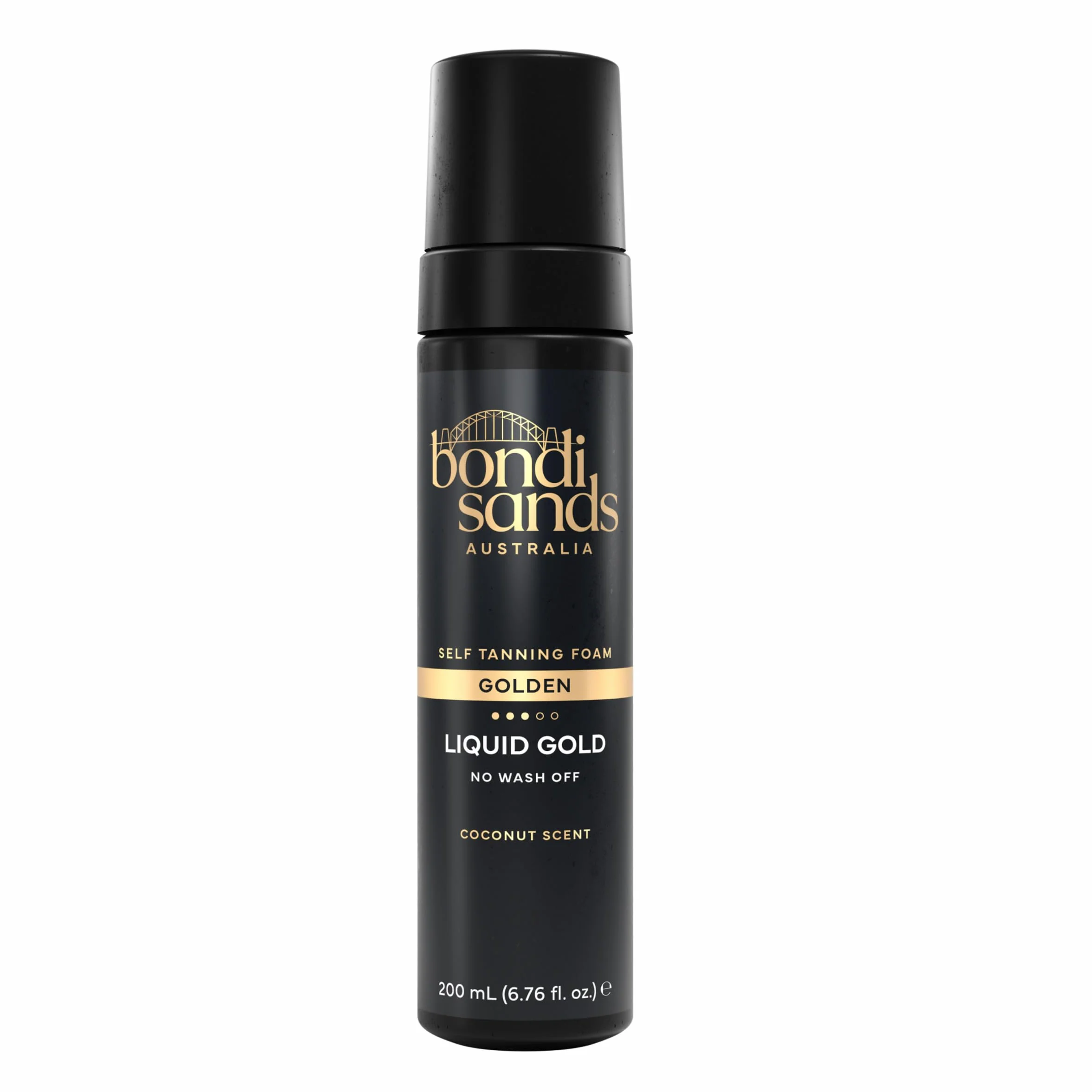 Bondi Sands Mousse autobronzante Liquid Gold | Formule légère à séchage rapide qui donne à la peau un bronzage doré éclatant au soleil, enrichie en huile d'argan | 200 ml