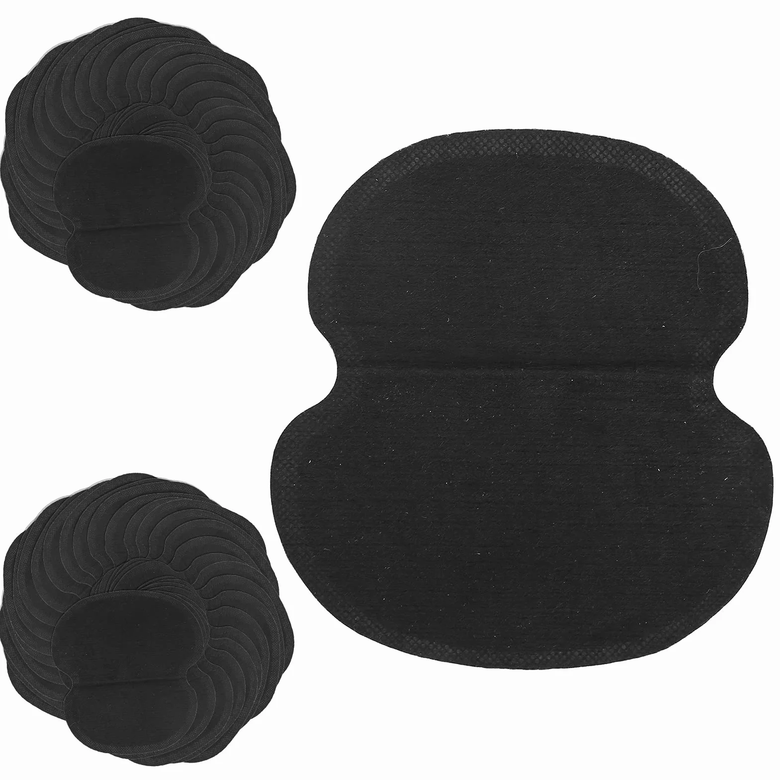 Coussinet Anti Transpirant Aisselles 60 Pièces Coussinets de Sueur Sous les Aisselles Tissu Non Tissé Robe Vêtements Coussinets de Sueur Sous les Bras, Non Visibles, pour Femmes et Hommes, Noir