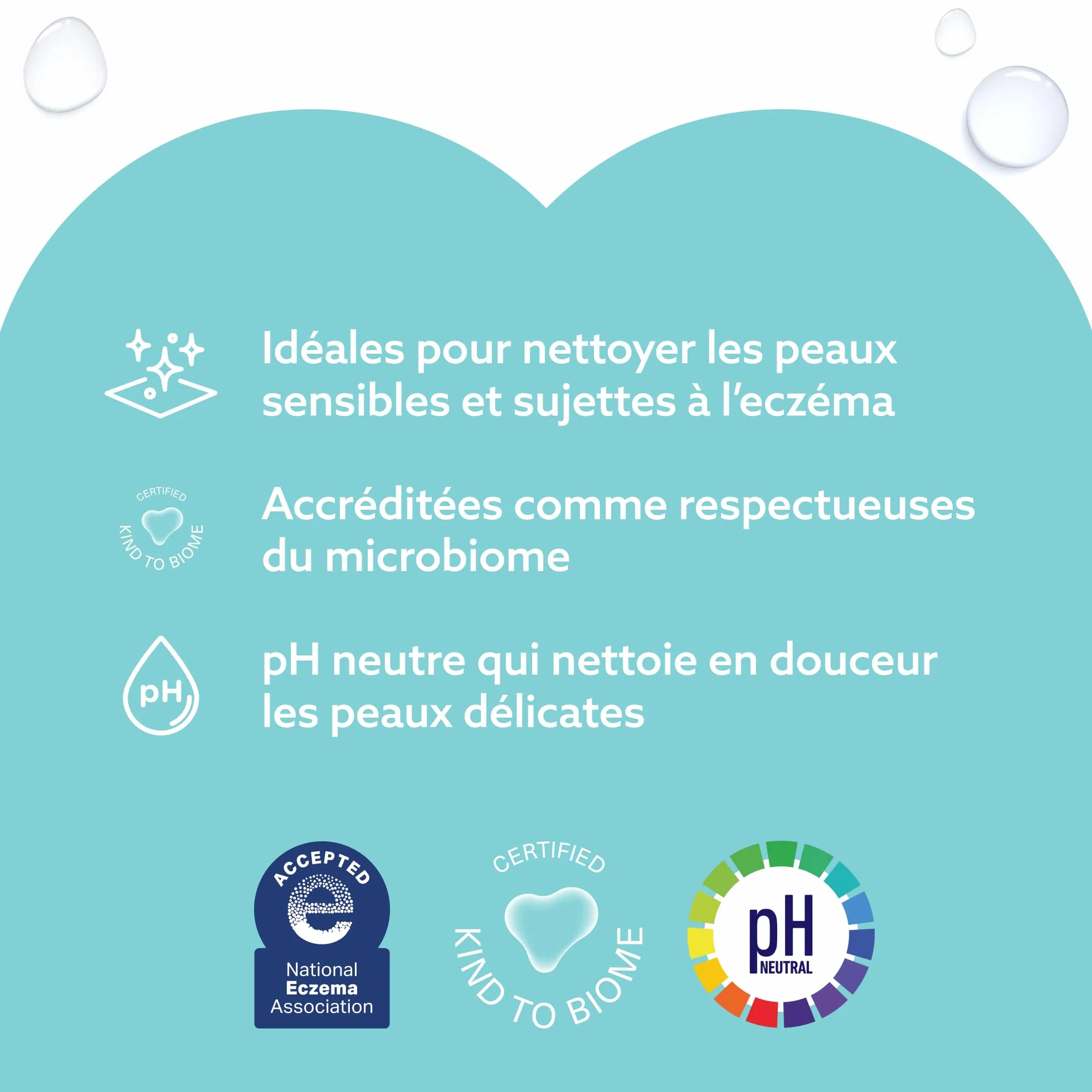 WaterWipes Sensitive+ Lingettes On The Go 224 unités 8 paquets 3-en-1 nettoie soigne protège 99,9% d'eau non parfumées