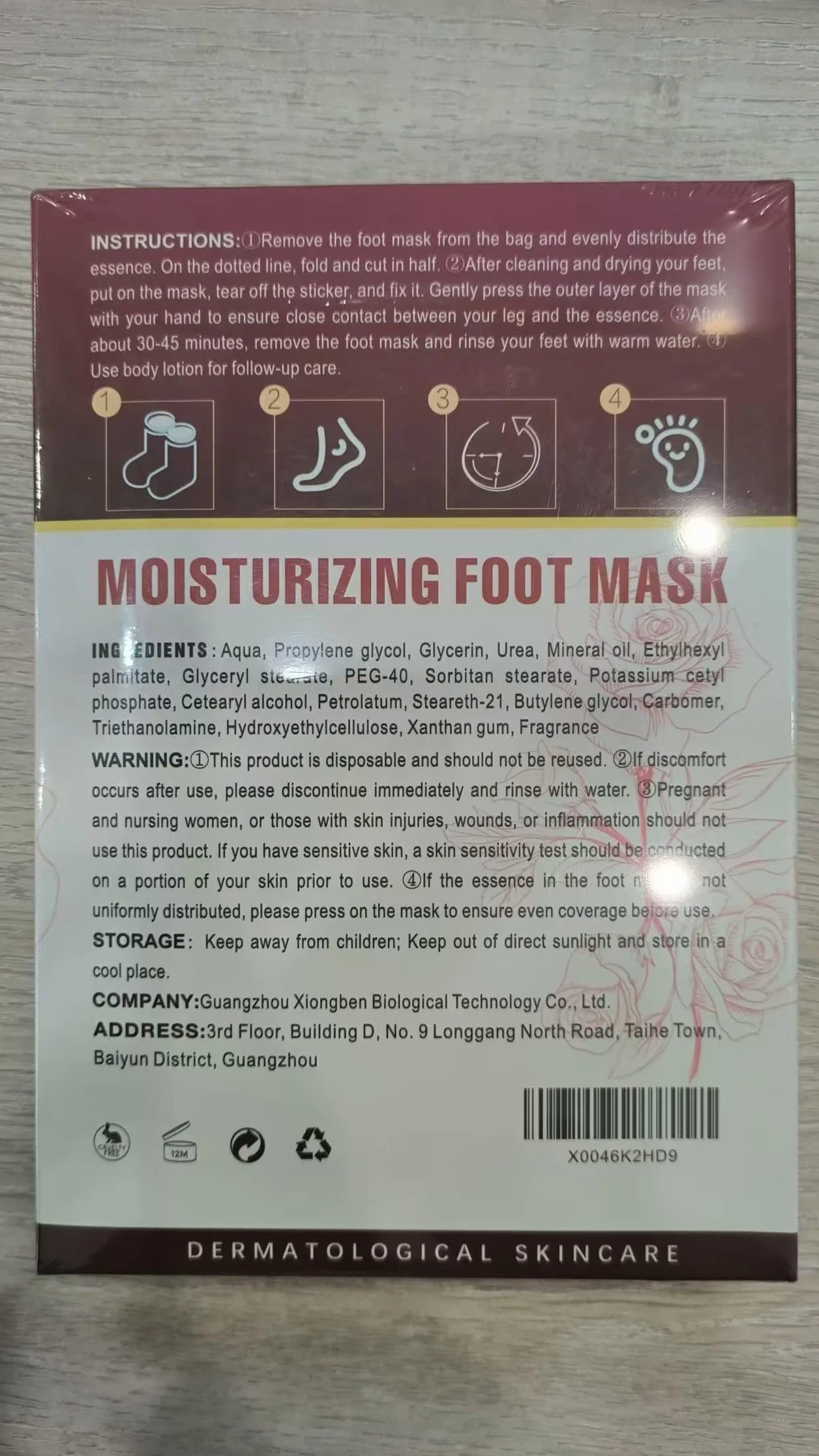 Masque Nourrissant Pieds 3 Paires, Répare Talons, Adoucit Peau Morte, Traitement Pieds Secs Fissurés