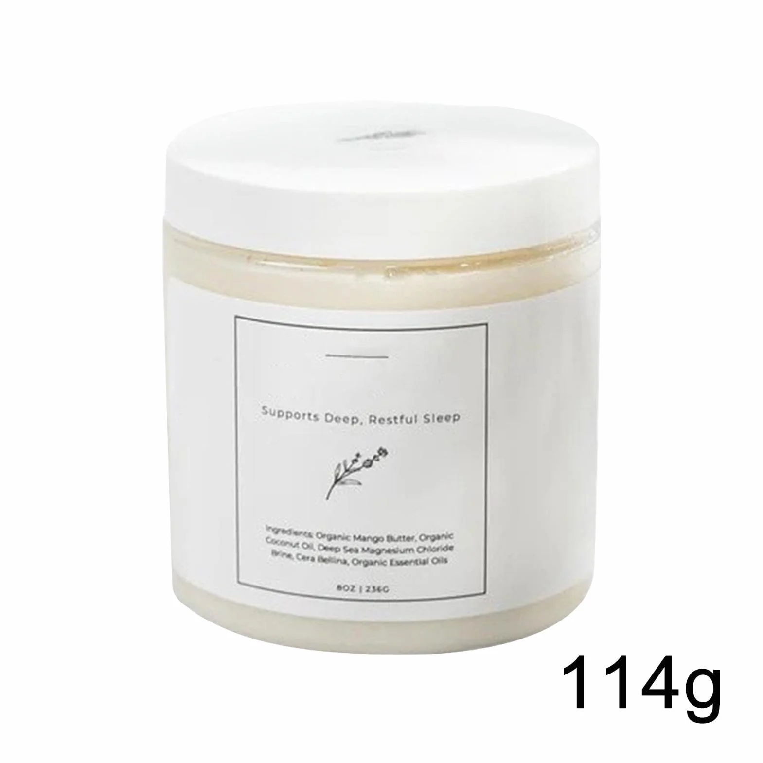 Crème au magnésium pour les soins de la peau, baume nourrissant pour le corps, crème naturelle pour peau sèche, beurre hydratant pour le corps, 114 g avec 3 ans de durée de vie