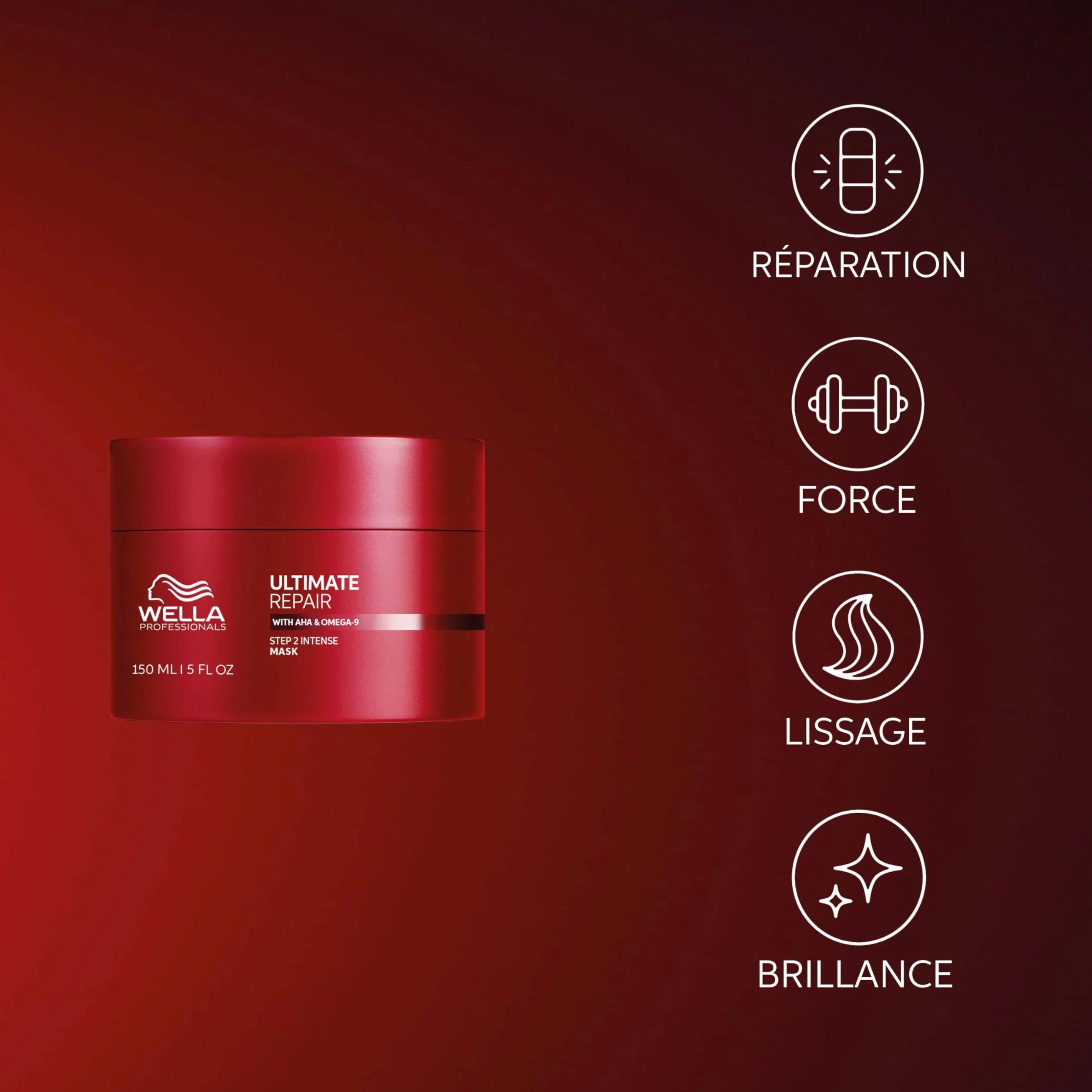 Wella Professionals Ultimate Repair Masque réparation profonde et douceur pour cheveux abîmés 150ml