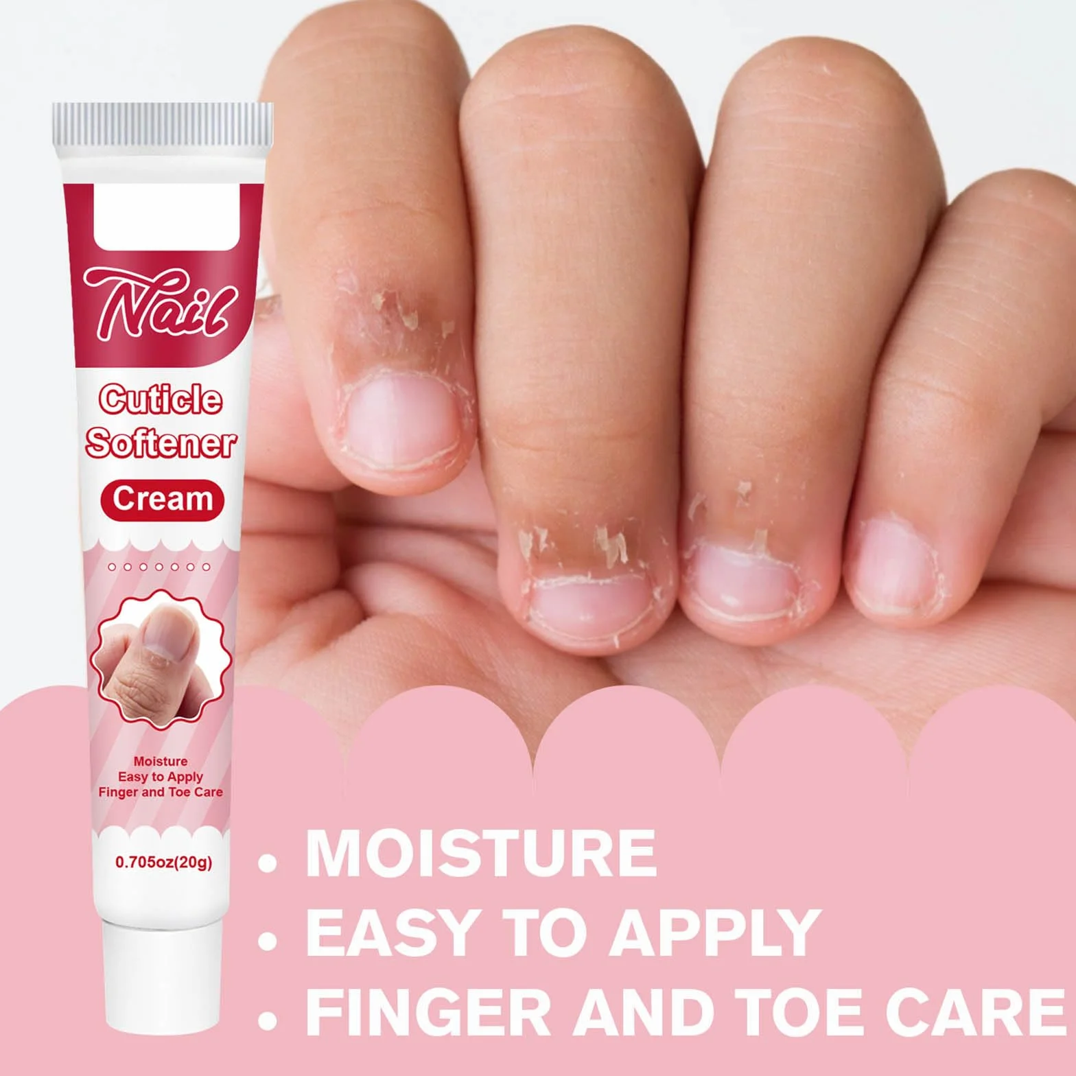 Crème hydratante professionnelle pour cuticules sèches, peaux rugueuses, élimine peaux mortes, lot de 2