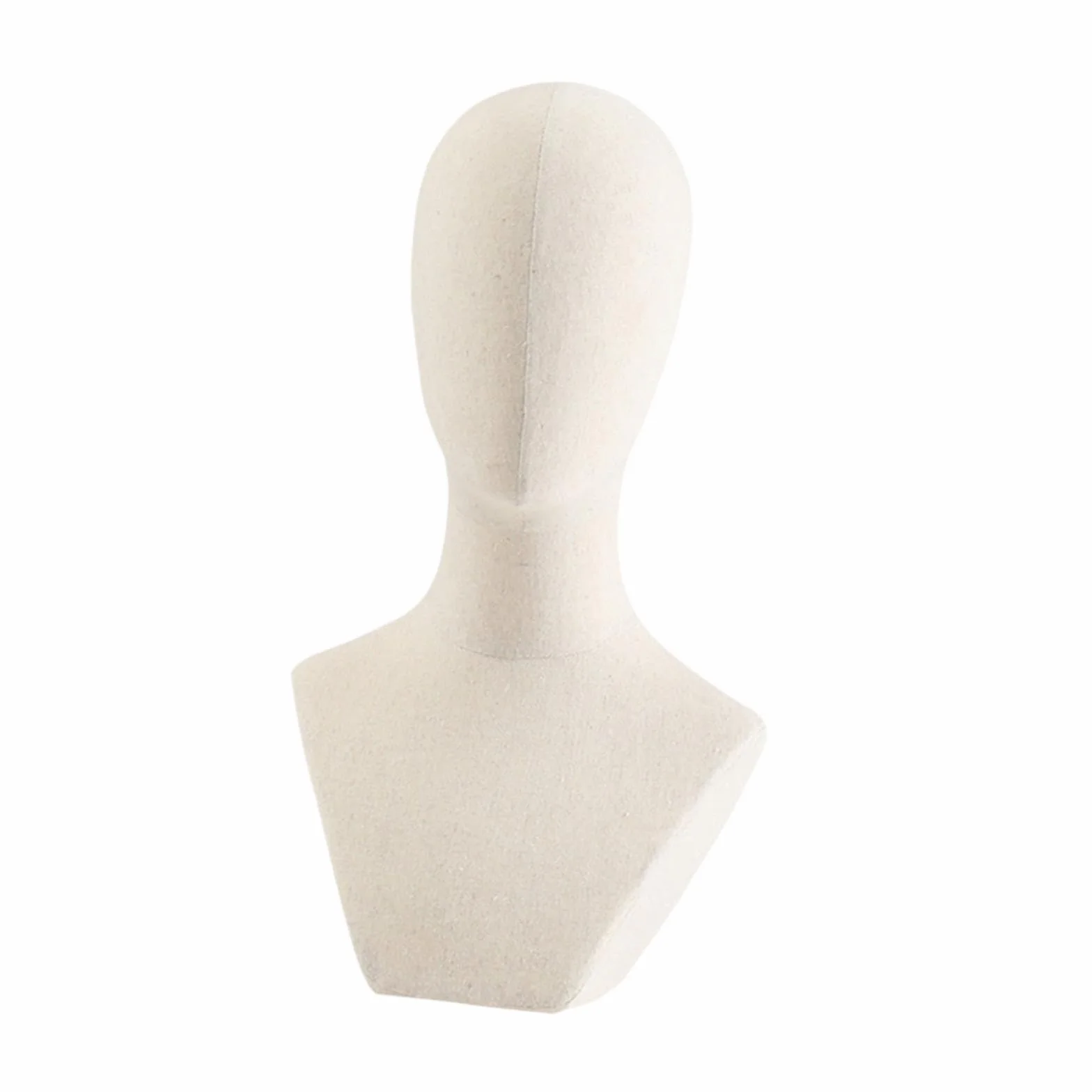 harayaa Chapeaux Perruque Présentoir Tête de Mannequin, Affichage Professionnel Lin Porte-perruque Casquettes Support de Rangement pour Chapeau Casque B, Fond carré