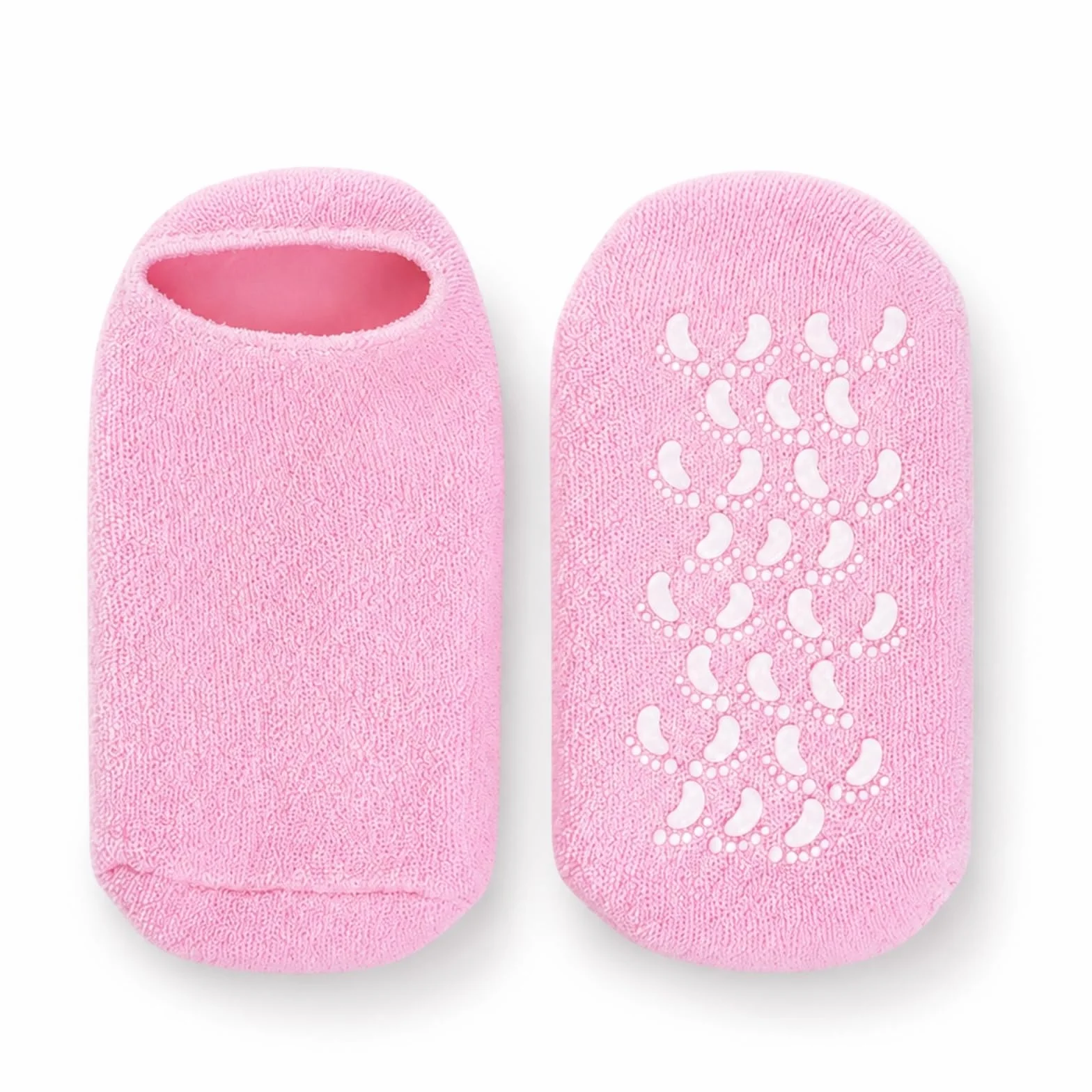 Sun & Sia Paire de Chaussettes Hydratantes Réutilisables Rose Gel Huiles Jojoba Olive Vitamine E Lavande