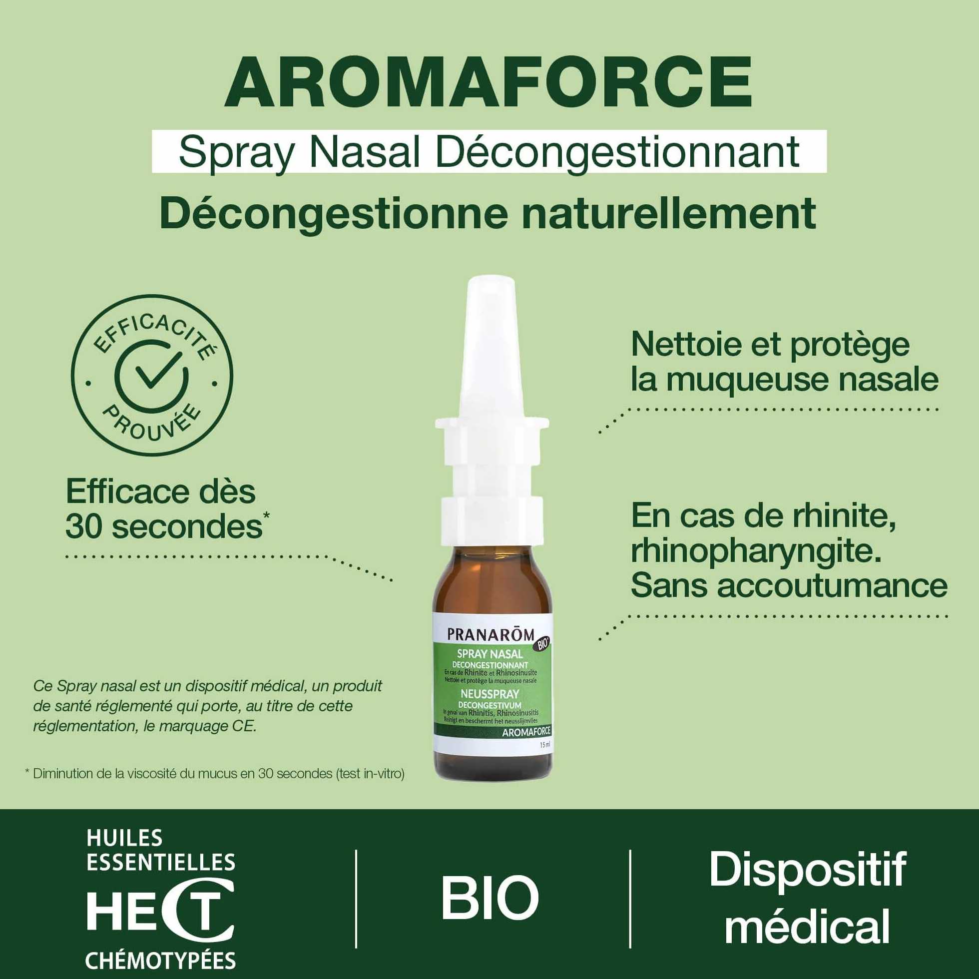 Pranarôm SPRAY NASAL DECONGESTIONNANT BIO 15 ML