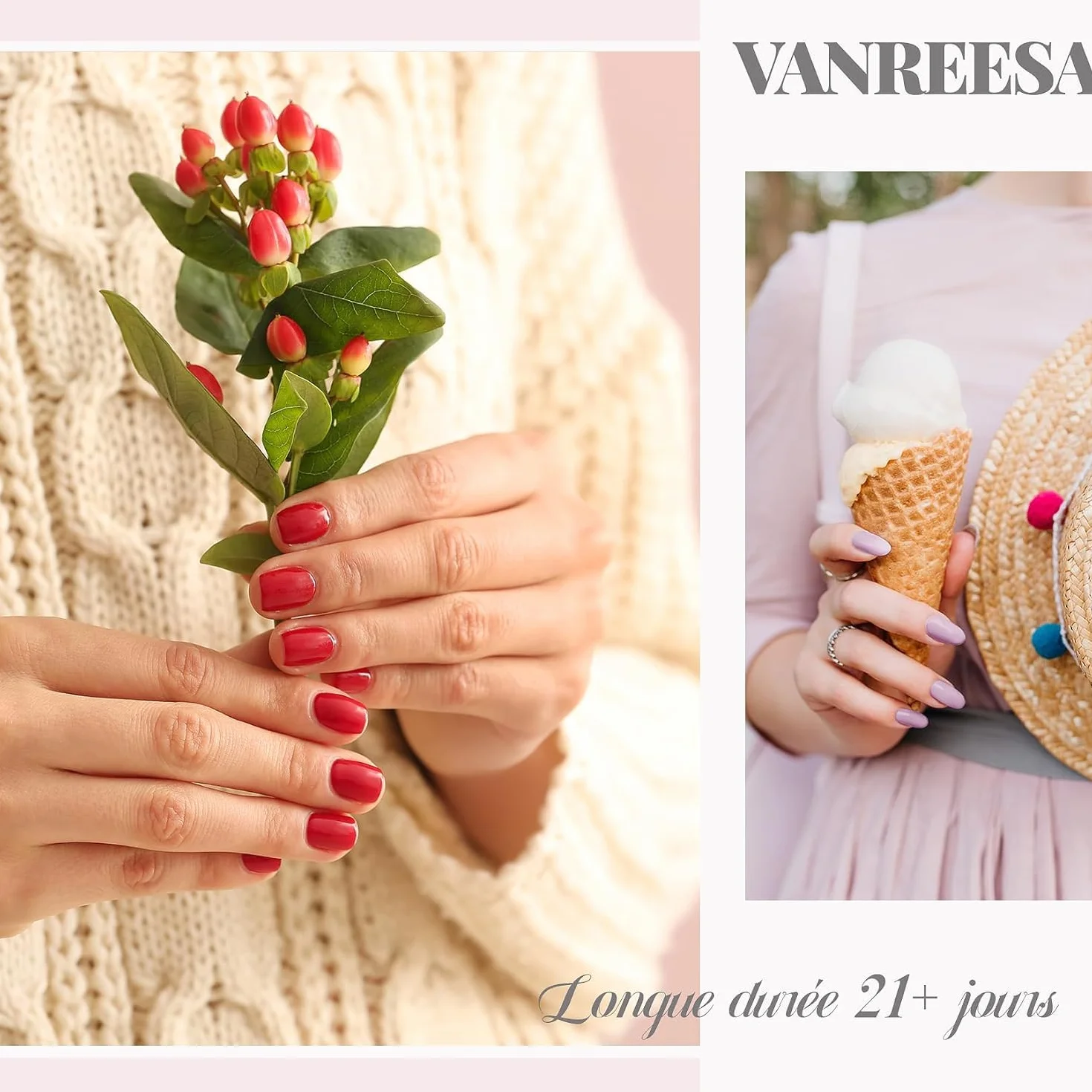 VANREESA Kit Vernis Semi Permanent Complet, 16 Couleurs Vernis Gel U V Semi Permanent avec Lampe à Ongles 48W U V LED et Décoration et Outils pour les Ongles, Cadeau pour les Femmes