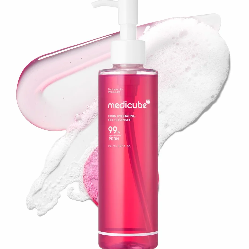 medicube PDRN Jelly to Foam Cleanser | Low pH Hydrating Daily Face Wash for All Skin Types | With PDRN, Collagen & LHA | Gentle Pore Care & Radiant, Balanced-Looking Skin | Korean Skincare | 200ml