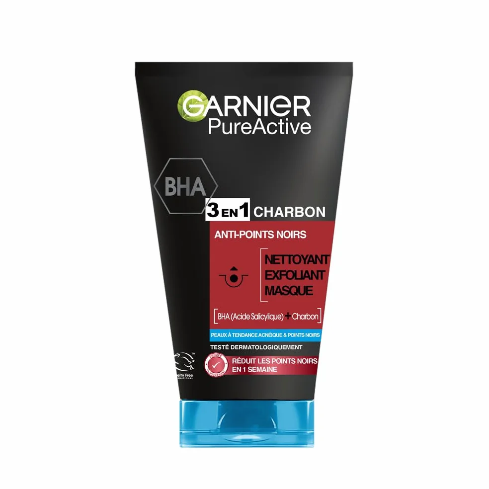 Garnier 3 en 1 anti-points noirs Nettoyant exfoliant masque 150ml