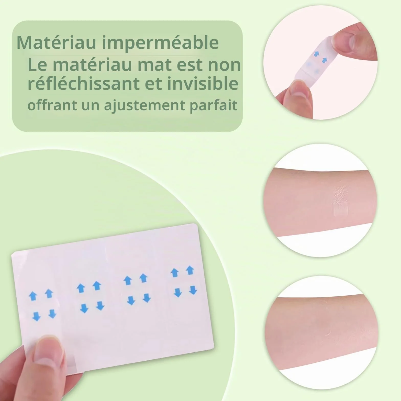 Lot de 120 bandes adhésives pour le visage anti-rides, levage invisible, raffermissant, imperméables, autocollants en V