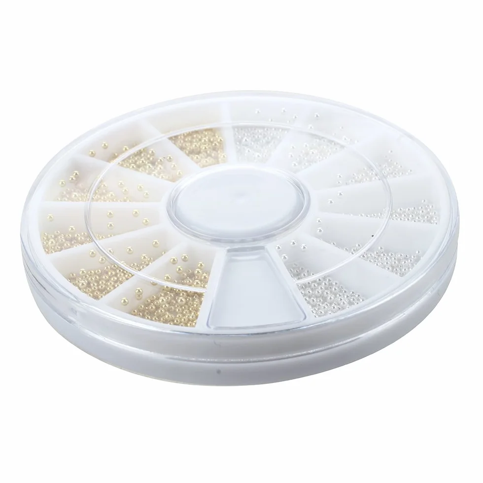 Micro Bille Perle Beads Or Argent Nail Art 300pcs