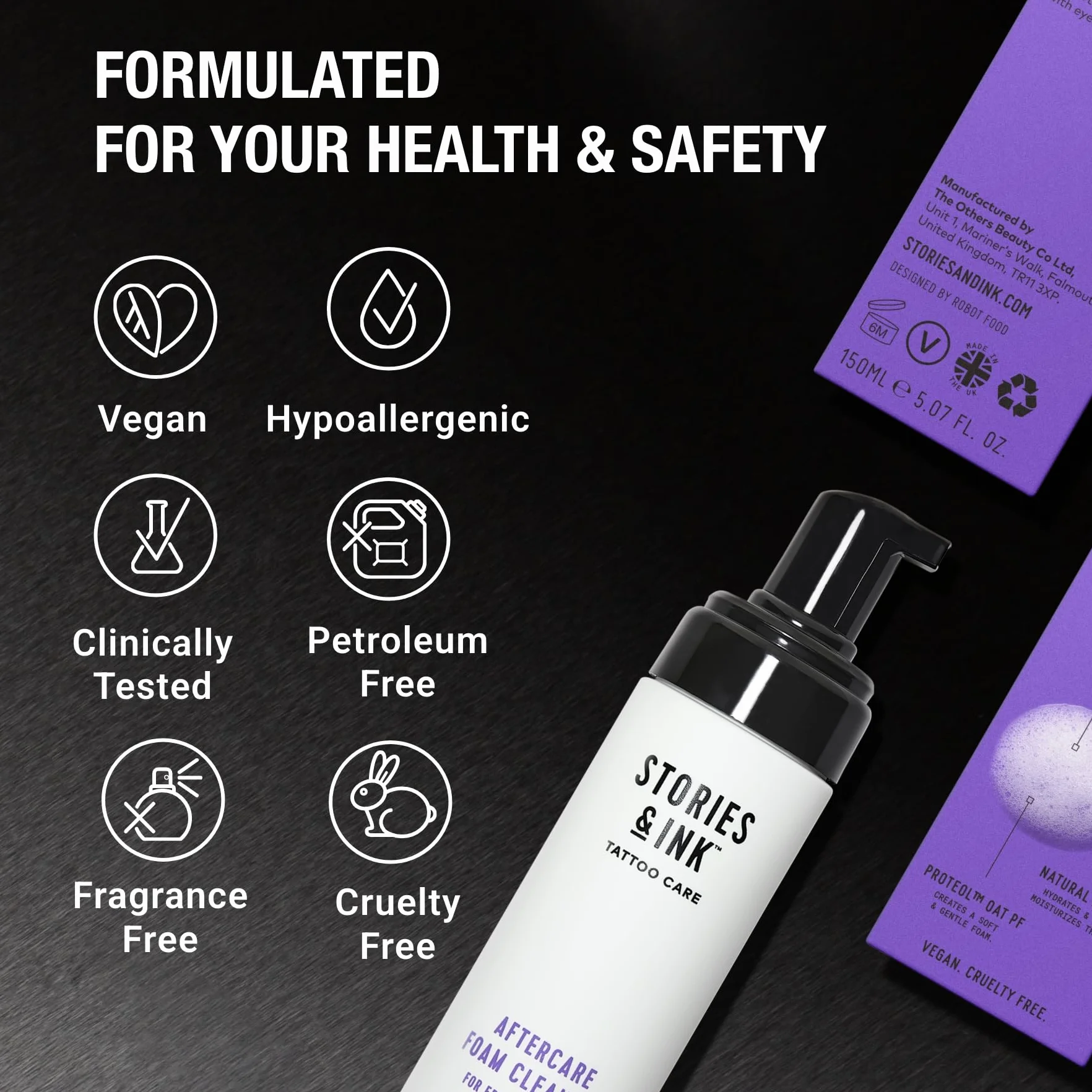 Stories & Ink Tattoo Aftercare Foam Cleanser Nettoyant moussant soins post-tatouage
