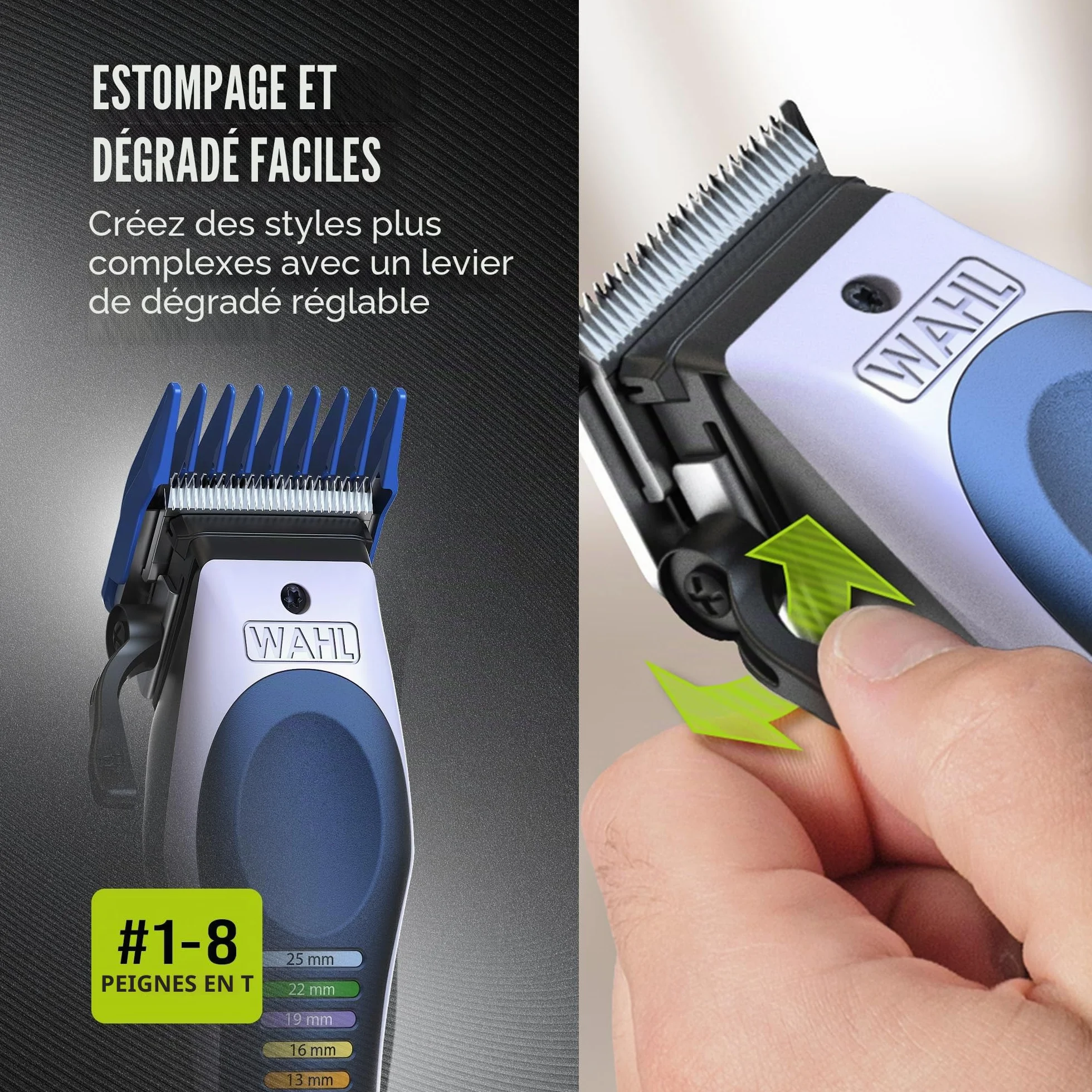 WAHL Color Pro Lithium Combi Kit, Kit de coupe complet, Tondeuse barbe, Ciseaux & peigne