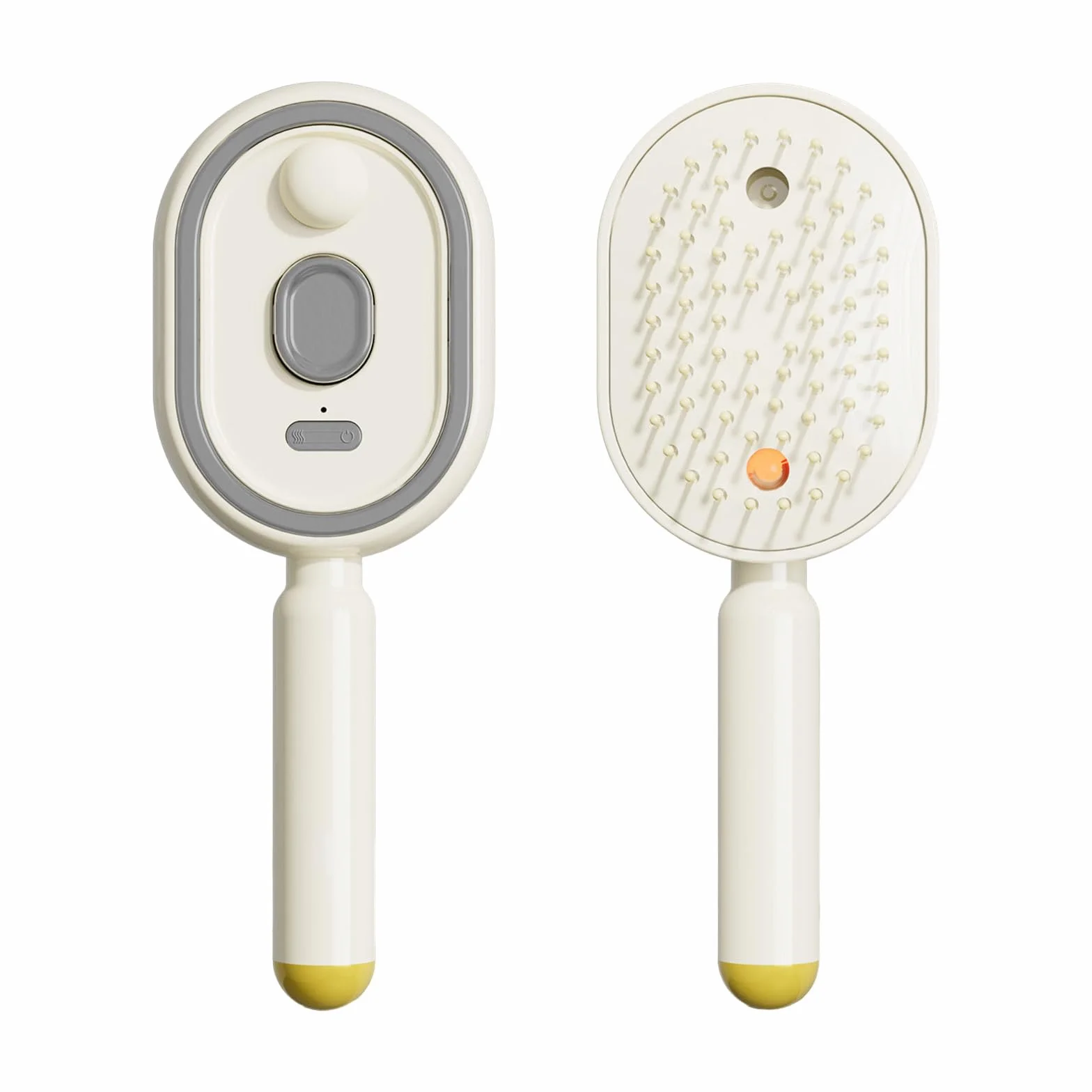 Générique Brosse À Vapeur Électrique, Fer À Lisser À Vapeur Rechargeable avec Spray, Peigne Démêlant Antistatique 3 en 1 Et Massage À Coussin d'air, Outil De Coiffure Portable sans Fil
