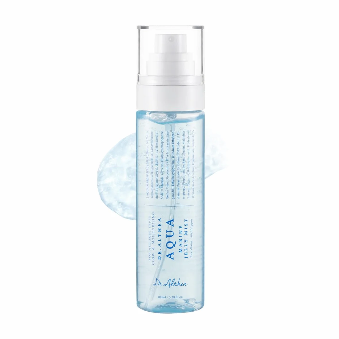Dr.Althea Aqua Marine Jelly Mist | Brume Hydratante Visage Ultra-Fine | Sérum au PDRN et Triple Acide Hyaluronique pour un Éclat Naturel | Soin Coréen Vegan, 100 ml