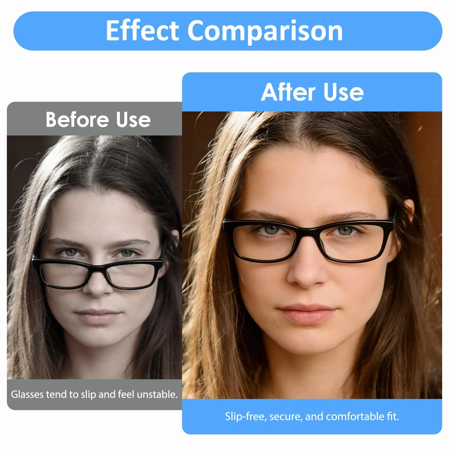 Coussinet Lunettes Nez Silicone Autocollant D-Type 30 Paires Transparent Anti-Glissement Anti-Maquillage