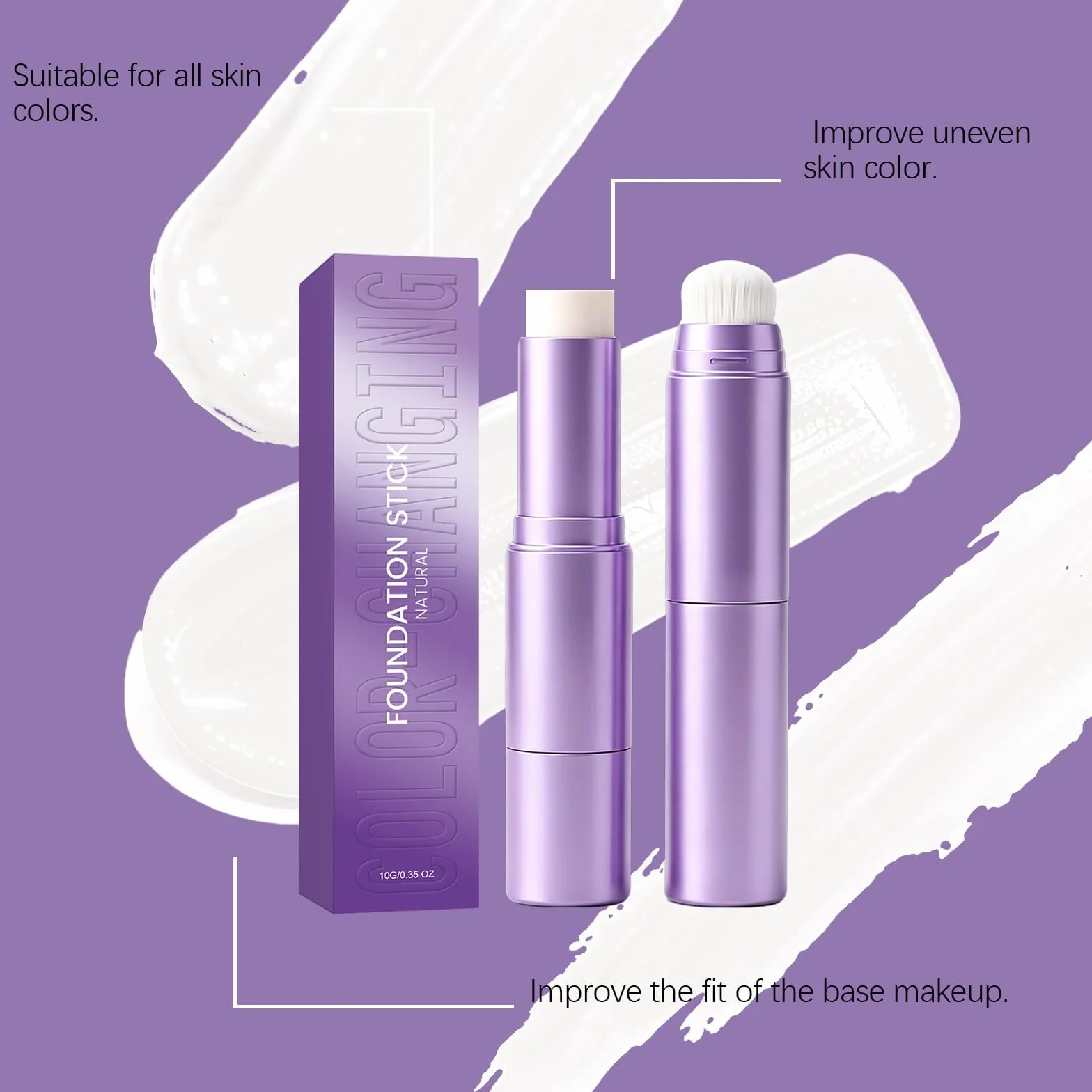 Fond de teint stick, stick maquillage crème avec pinceau estompeur intégré | tirtir fond de teint fond de teint stick