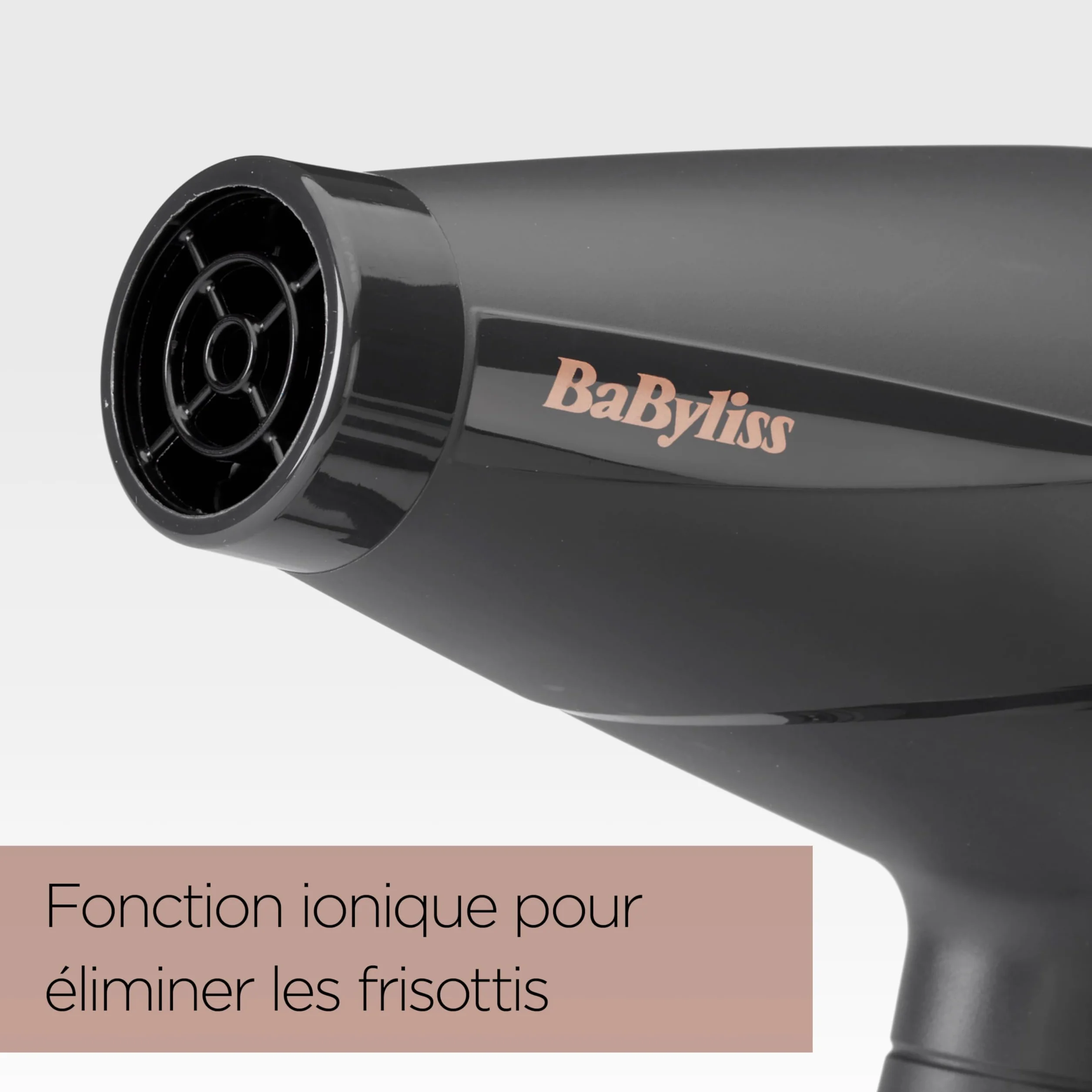 BaByliss Sèche-cheveux Smooth Pro - Sèche-cheveux puissant de 2100W, Fabriqué en Italie, Technologie ionique anti-frisottis, 3 réglages de température et 2 réglages de vitesse, Noir, 6709DE