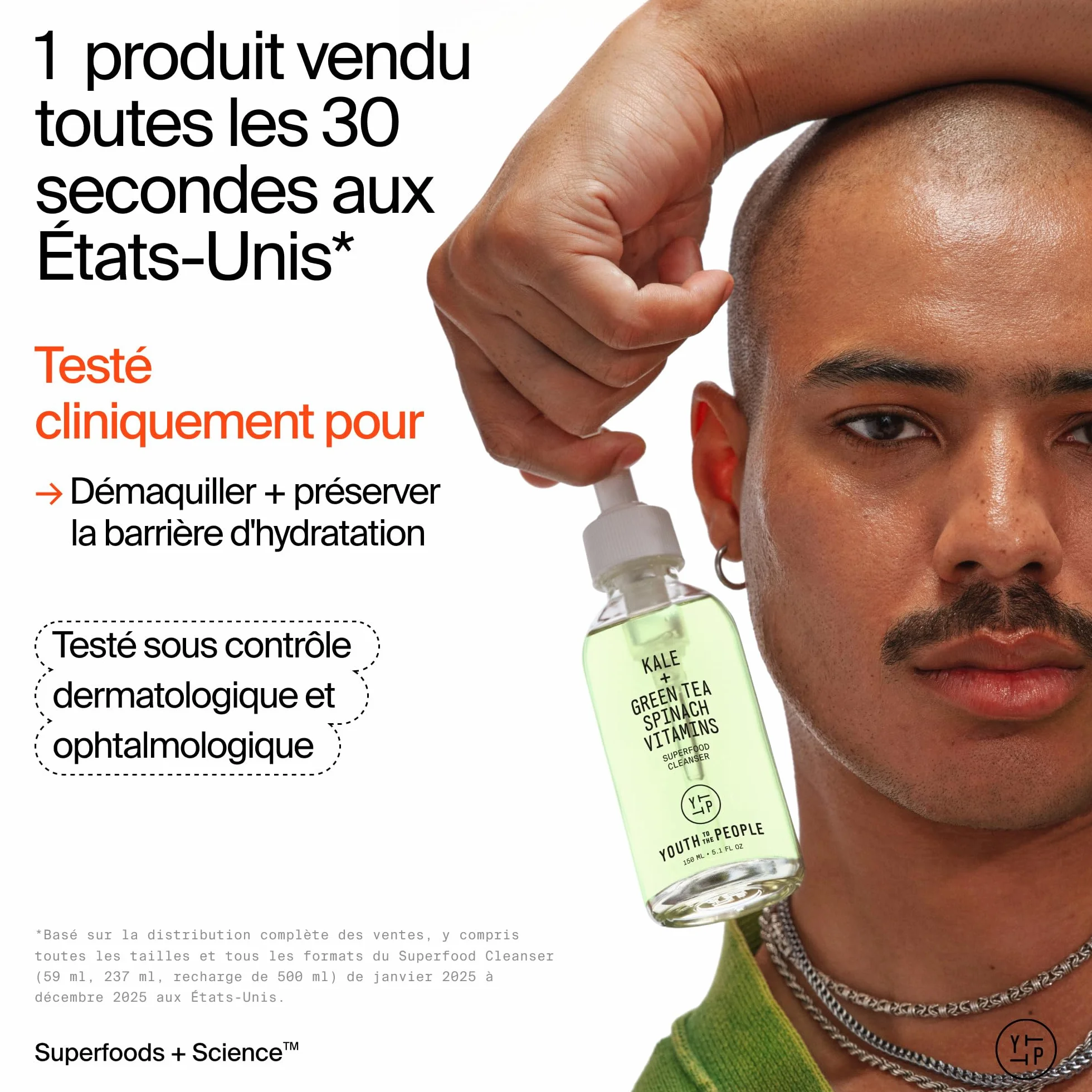 Youth To The People Superfood Cleanser, Nettoyant Visage, Recharge 500 ml