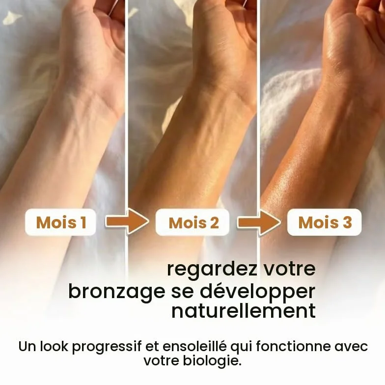 Gummies bronzantes - Peau saine et radieuse, soutien à la vitalité et hydratation pour un éclat naturel, bronzant - sans OGM - végétalien et sans sucre