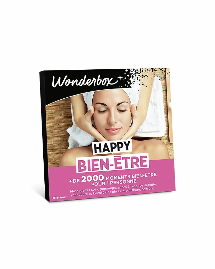 WONDERBOX - Happy Bien-être - Coffret Cadeau - Idée Cadeau Relaxation
