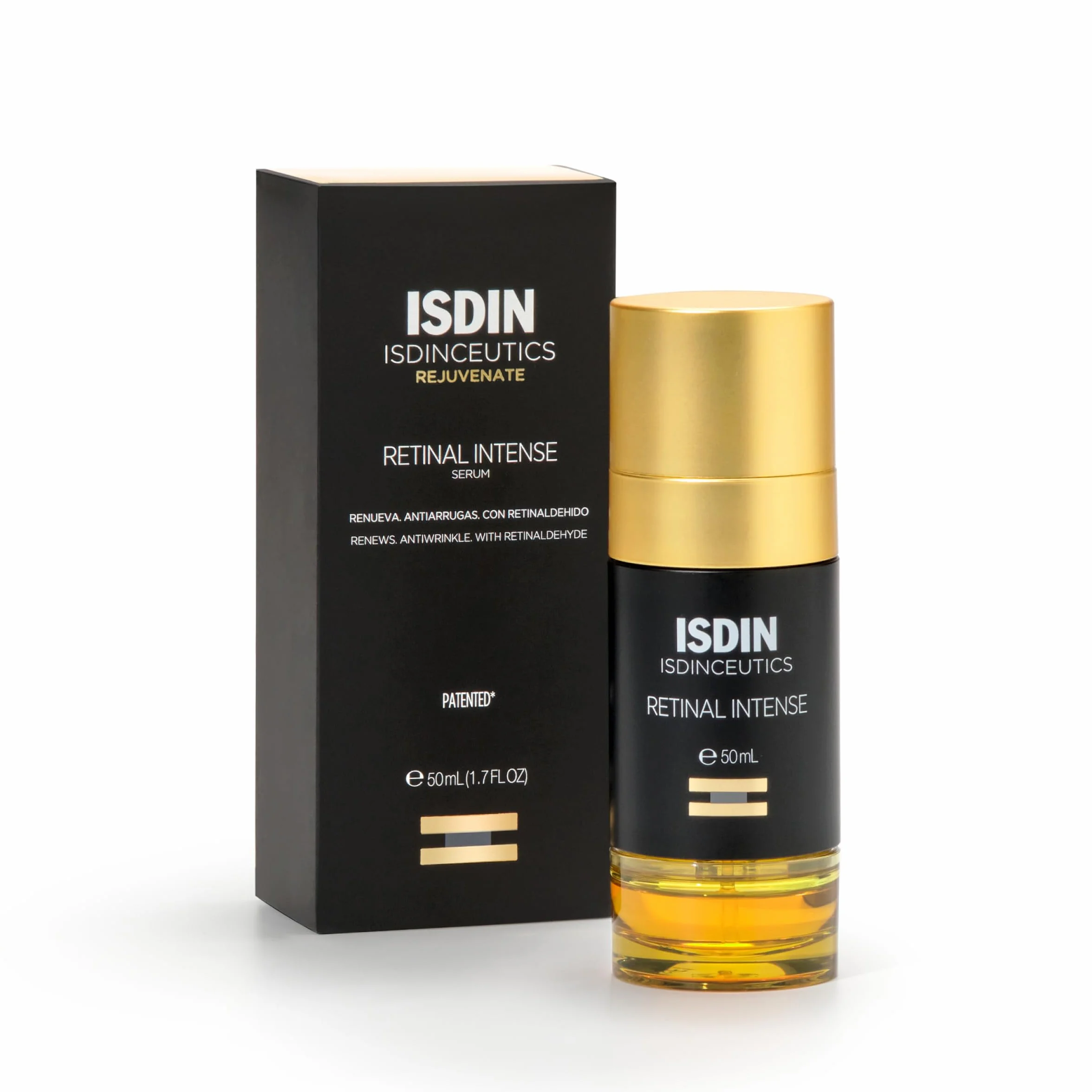 ISDIN Isdinceutics Retinal Intense (50 ml) | Sérum Biphasique de Nuit à base de Rétinaldéhyde | Pour tous les Types de Peaux contre les Signes Visibles de l'Âge