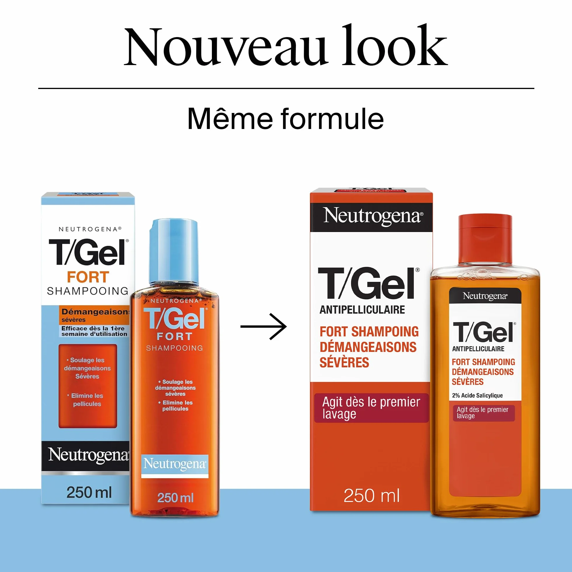 Neutrogena Shampoing Antipelliculaire T/Gel Fort Démangeaisons Sévères 250 mL