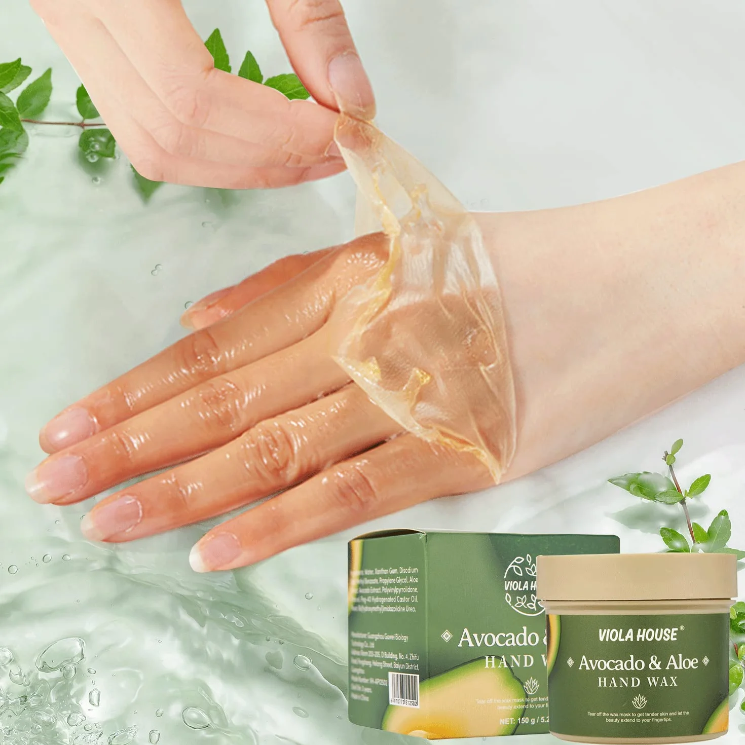 VIOLA HOUSE Masque pour les mains exfoliant hydratant 150g Avocado & Aloe