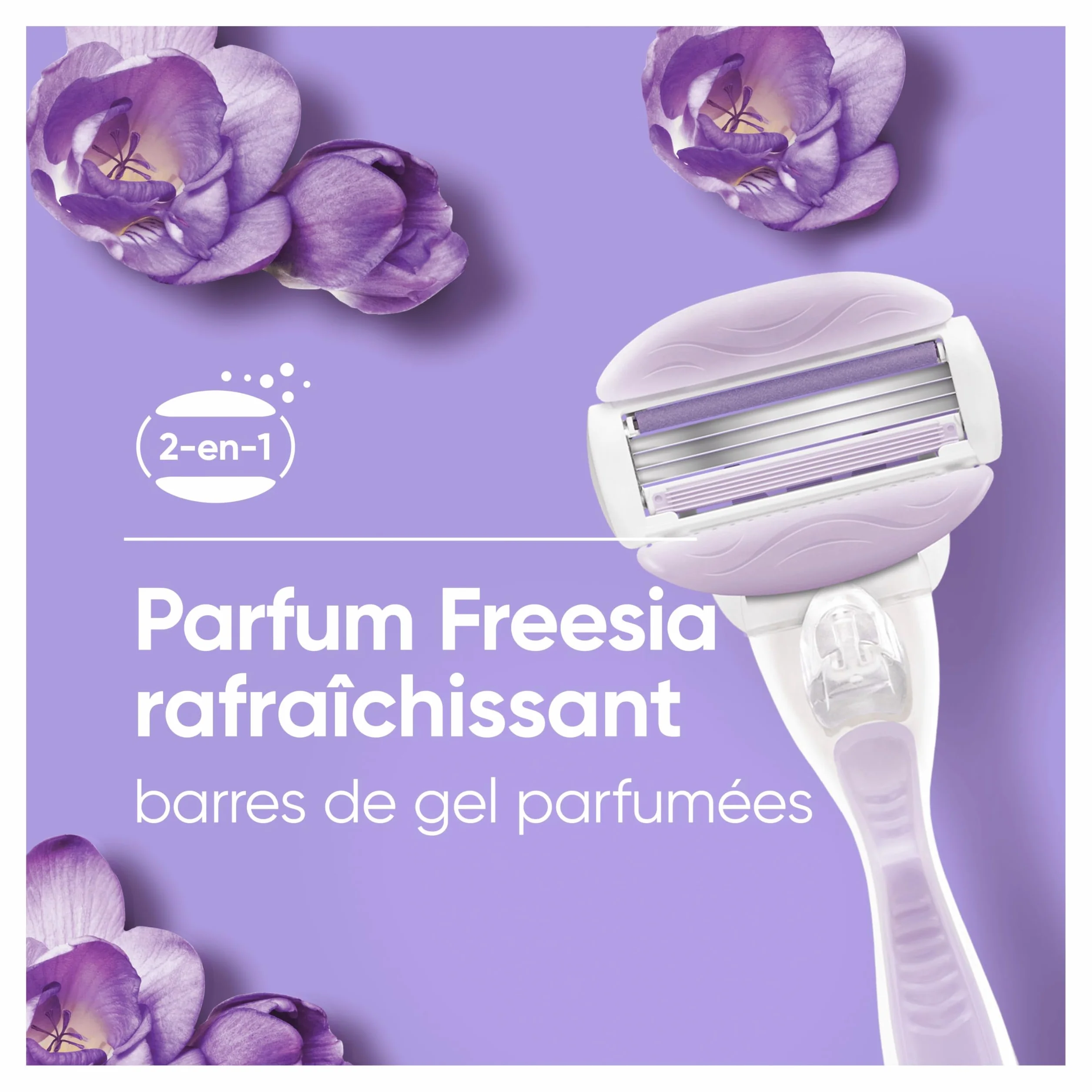Gillette Venus Lames de Rasoir Femme ComfortGlide Breeze Pack de 4 Rechanges Cartouche Gel Parfumé Bande Lubrifiante Mousse Rase 30 Jours