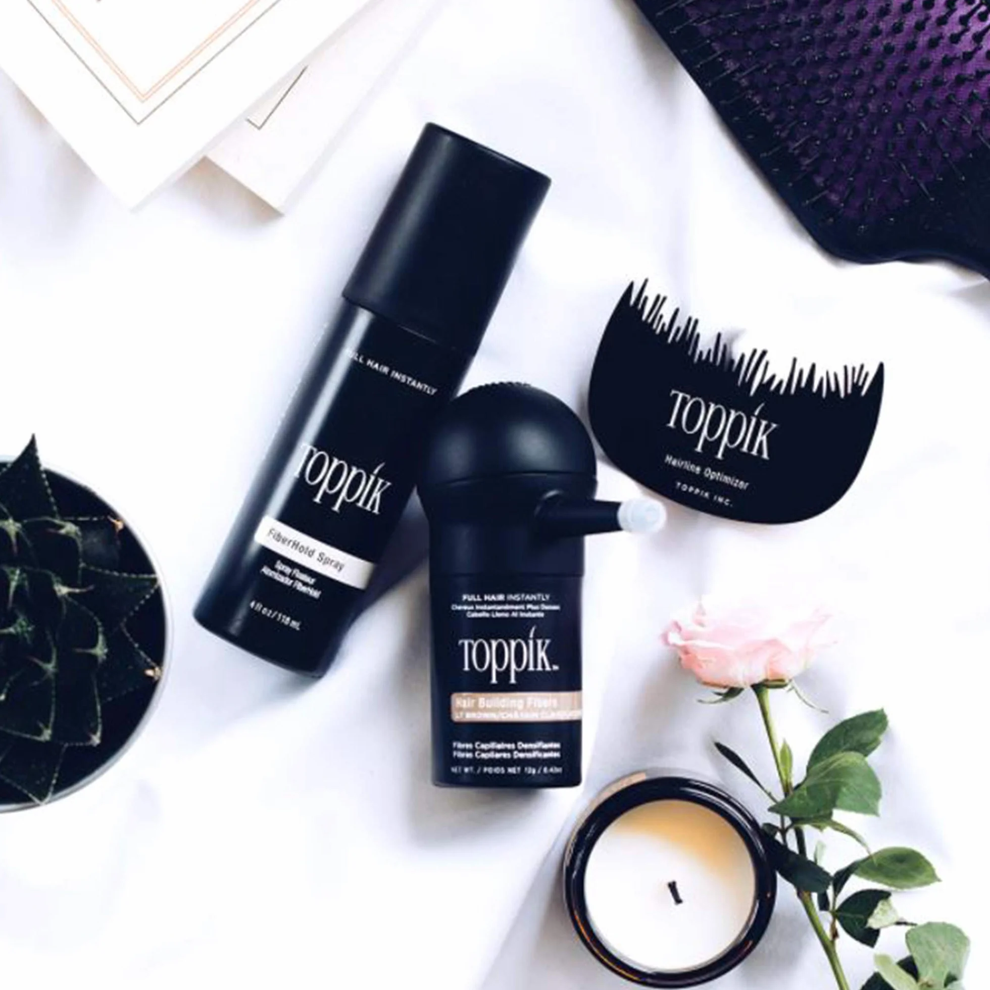 TOPPIK Spray Sublimateur 118ml - Laque Fixatrice Renforçant le Lien entre Fibres Capillaires et Cheveux
