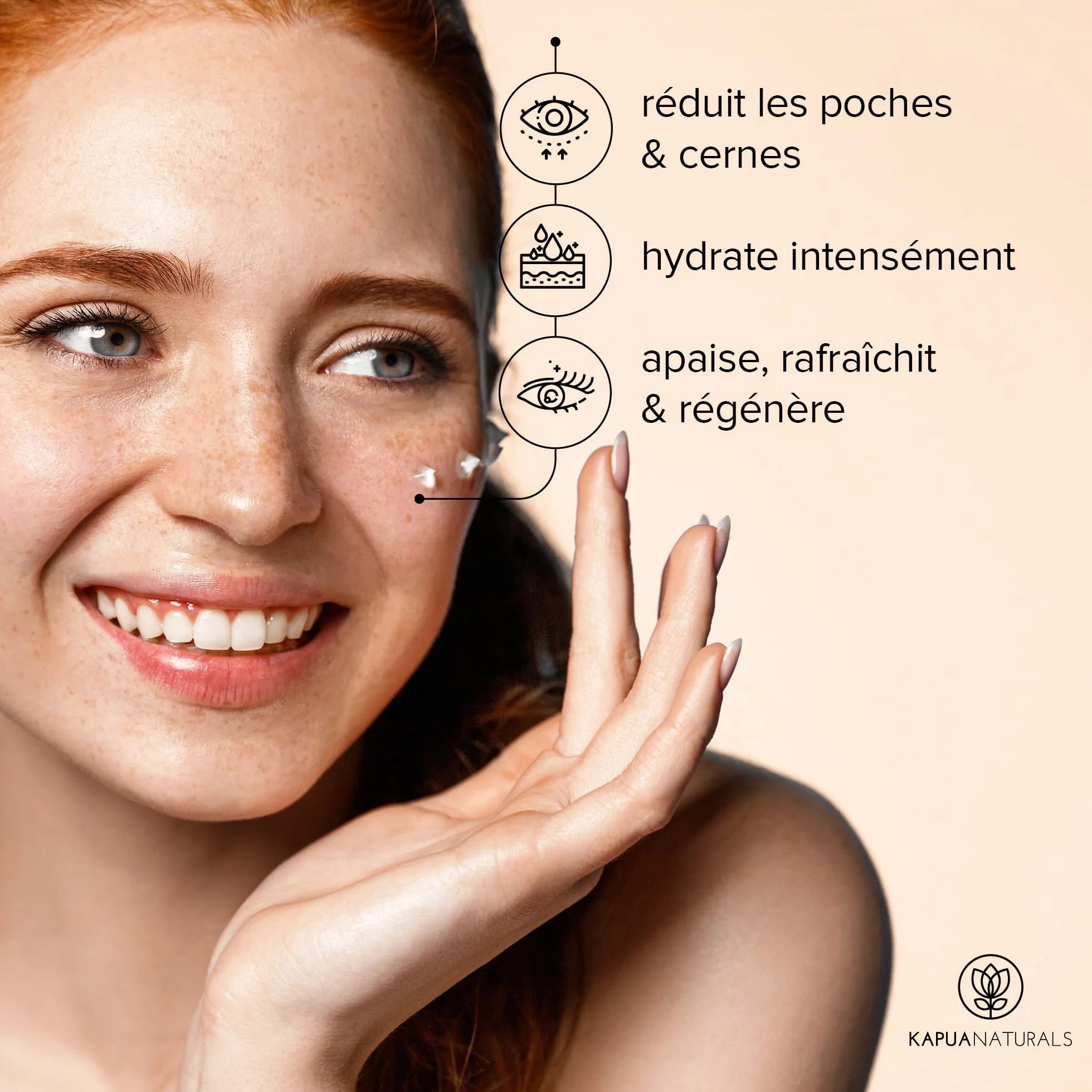 Crème pour les yeux BIO 50 ml Acide hyaluronique anti-rides anti-cernes soin régénérant
