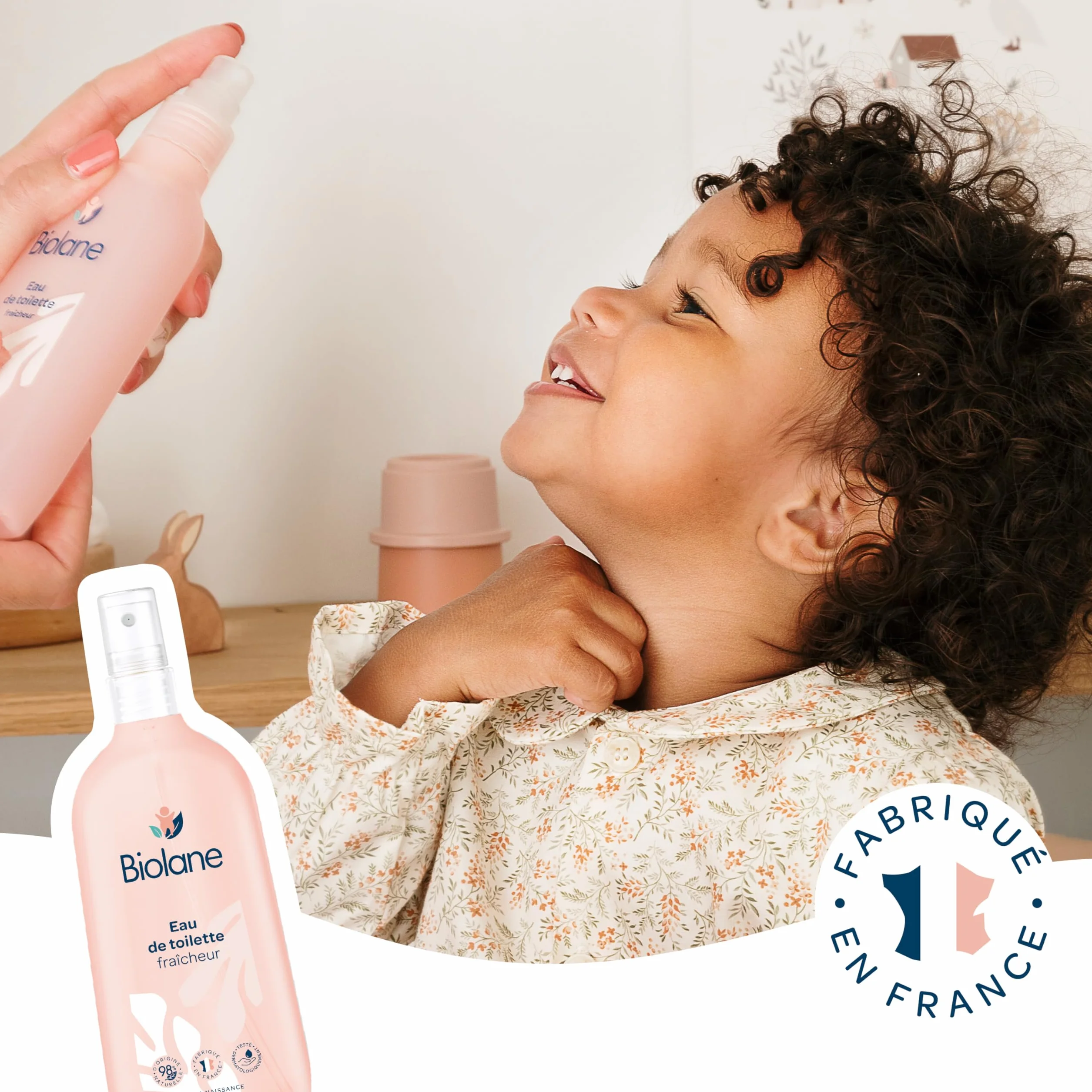 BIOLANE Eau de toilette bébé Fraîcheur 200ml Fabriquée en France
