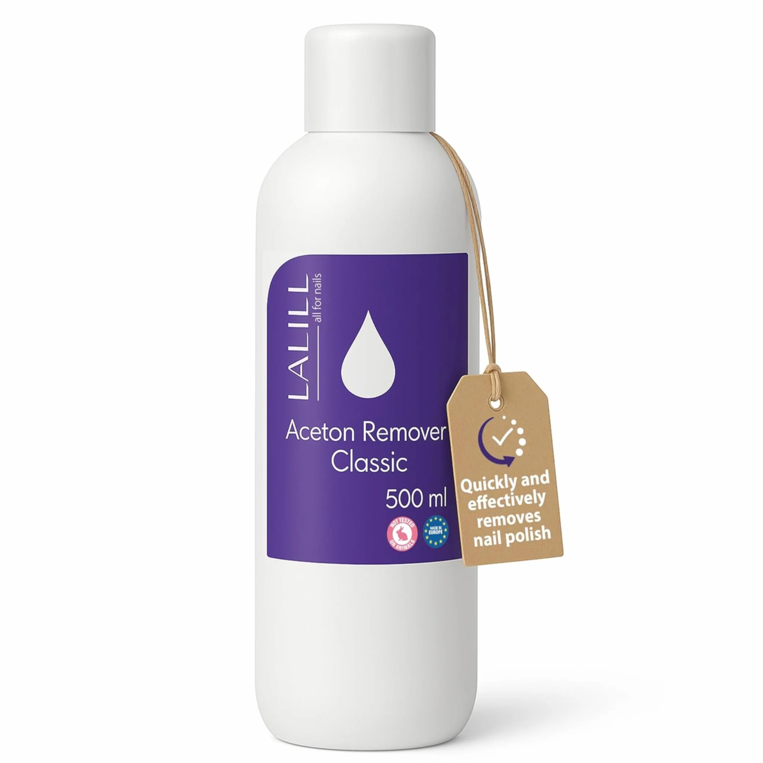 Dissolvant pour vernis à ongles à l'acétone 500 ml - Acétone pure ongle semi permanent, hybrides, gel UV
