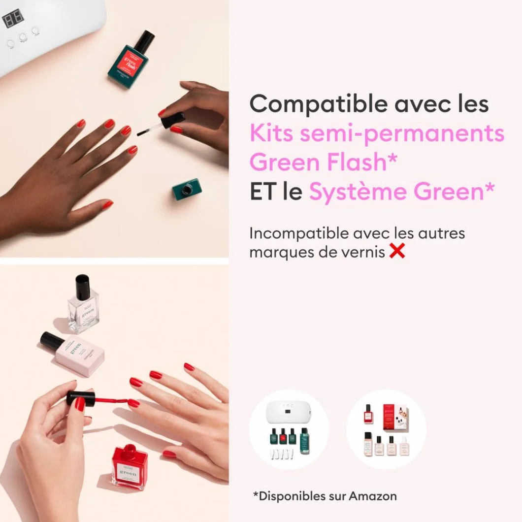 Manucurist Dissolvant Doux Green Flash & Green, Bio-Sourcé, Huile de Ricin, sans Acetone, 100 ml