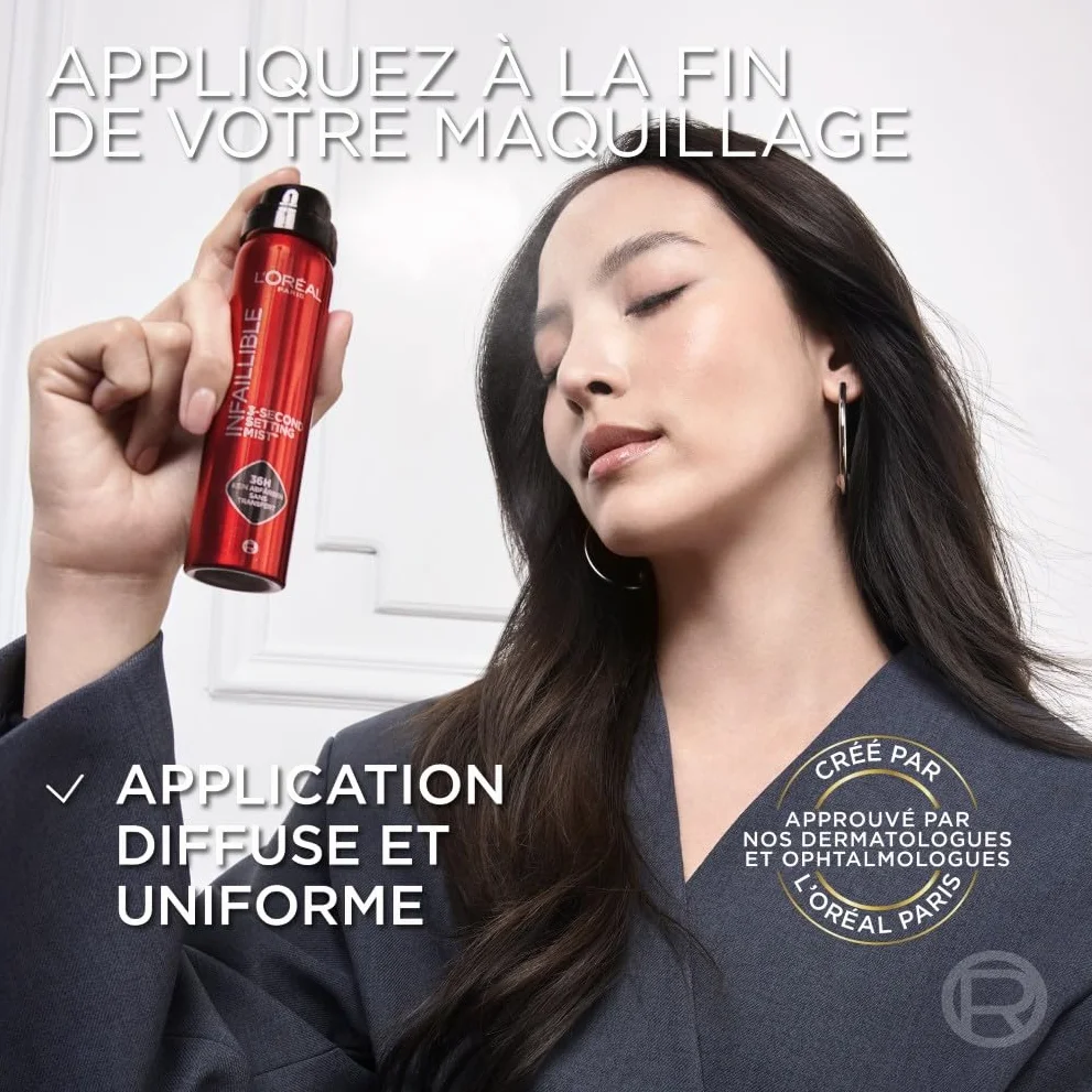 L'Oréal Paris Spray Fixateur de Maquillage Waterproof 75 ml Tenue 36h